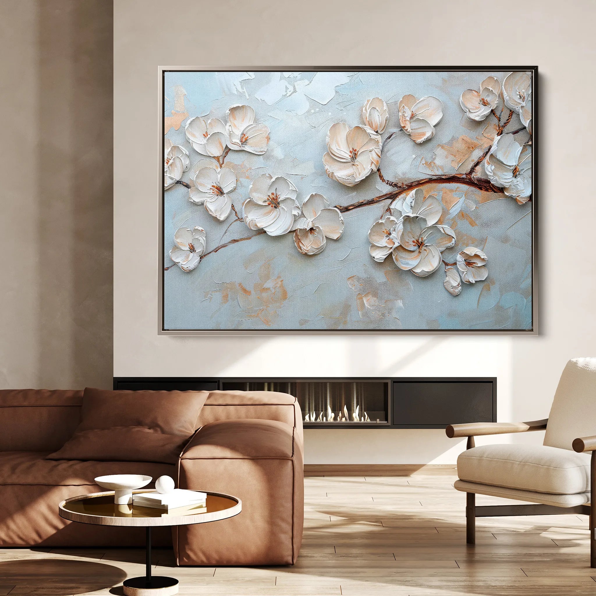 Floral 451 Canvas Art 18" x 24" / 45 x 60 cm / Black