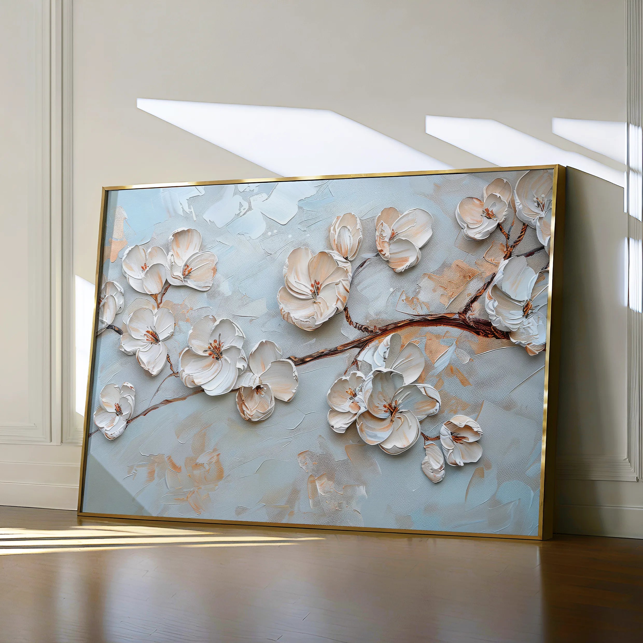 Floral 451 Canvas Art 18" x 24" / 45 x 60 cm / Black