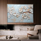 Floral 451 Canvas Art 18" x 24" / 45 x 60 cm / Black