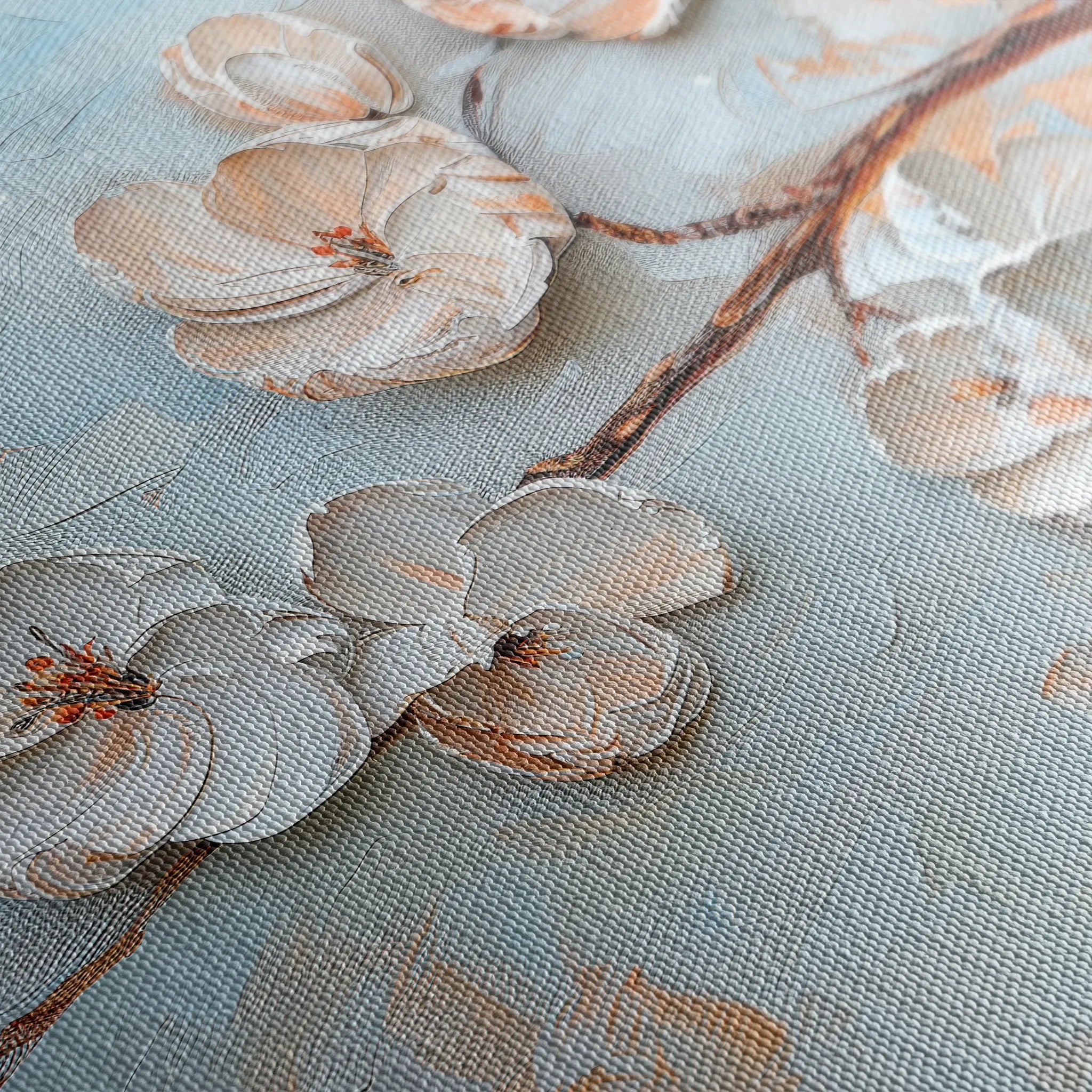 Floral 451 Canvas Art 18" x 24" / 45 x 60 cm / Black