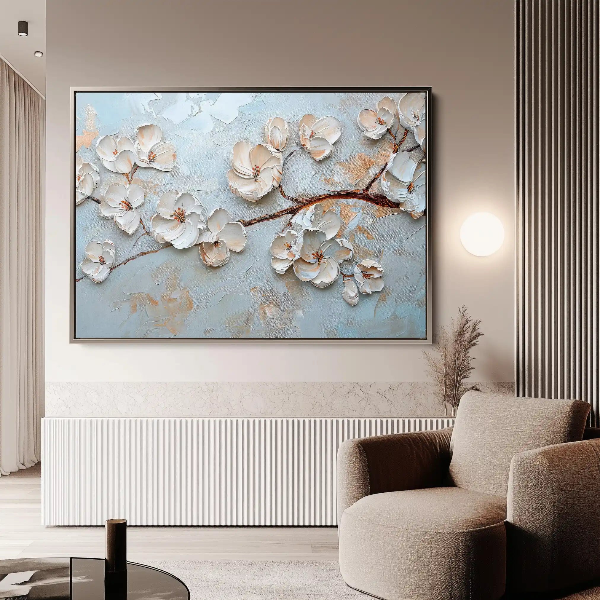 Floral 451 Canvas Art 60 x 40 cm / Black