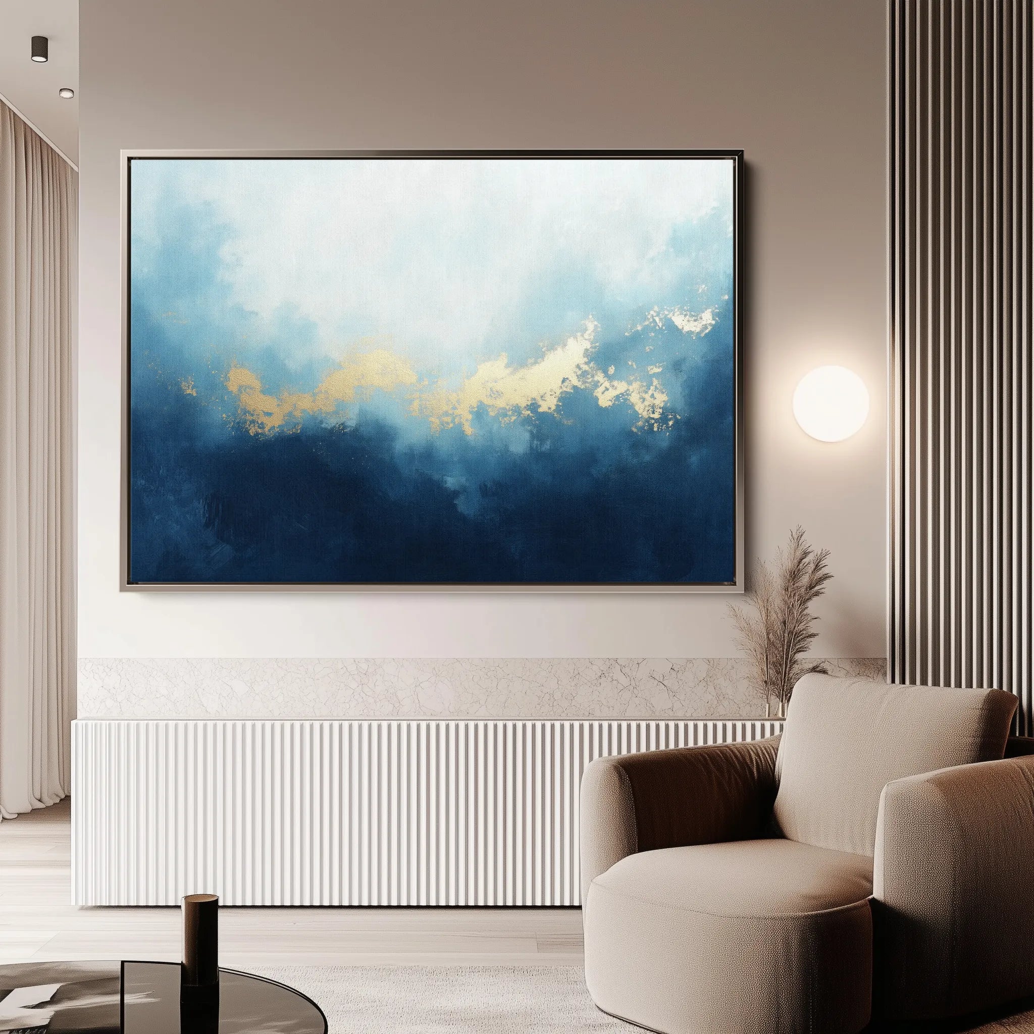 Abstract 452 Canvas Art 18" x 24" / 45 x 60 cm / Black