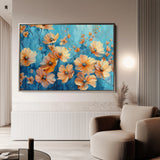 Floral 452 Canvas Art 18" x 24" / 45 x 60 cm / Black