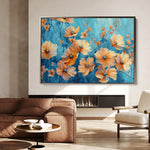 Floral 452 Canvas Art 18" x 24" / 45 x 60 cm / Black