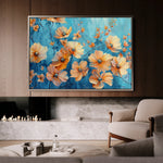 Floral 452 Canvas Art 18" x 24" / 45 x 60 cm / Black