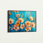 Floral 452 Canvas Art 18" x 24" / 45 x 60 cm / Black