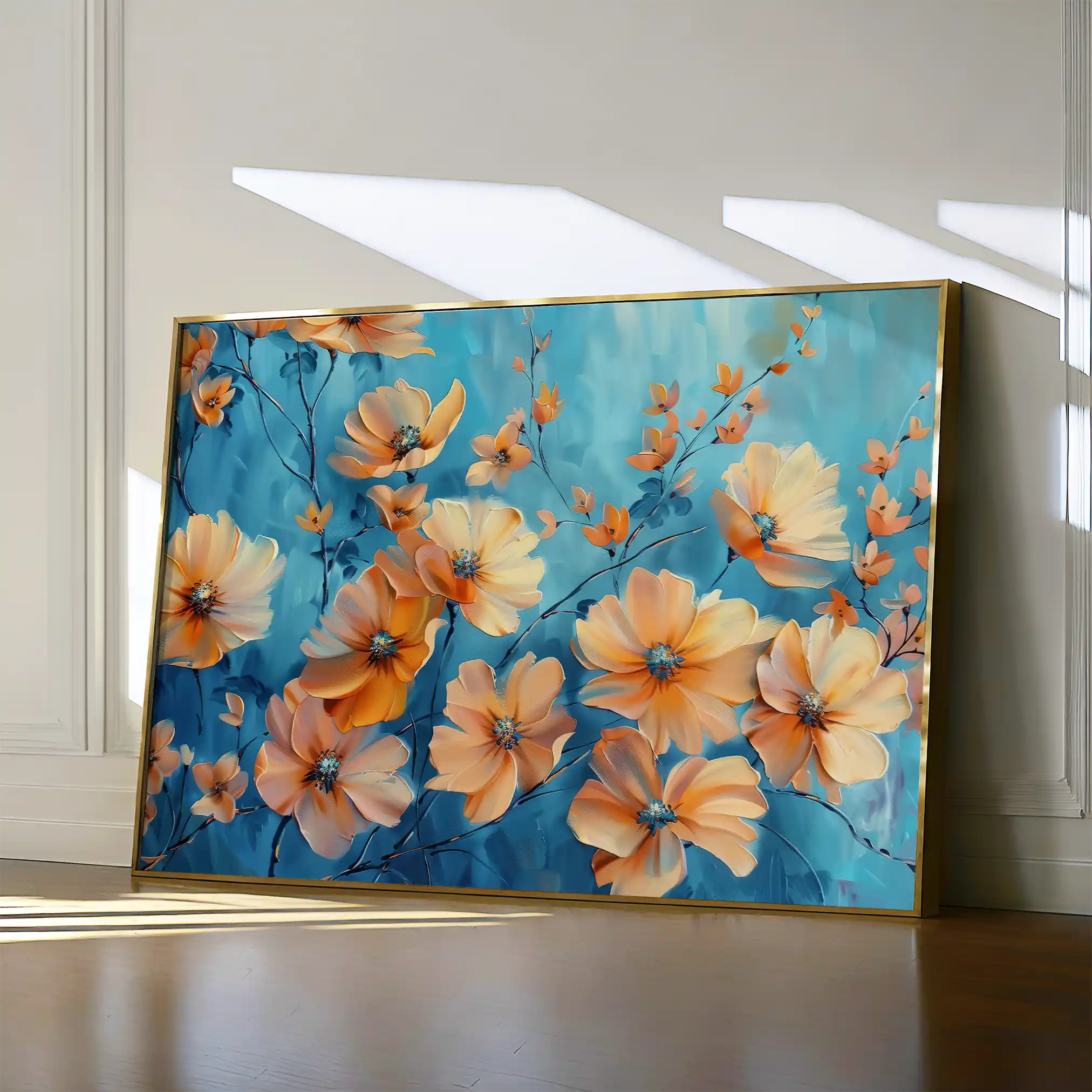 Floral 452 Canvas Art 60 x 40 cm / Black