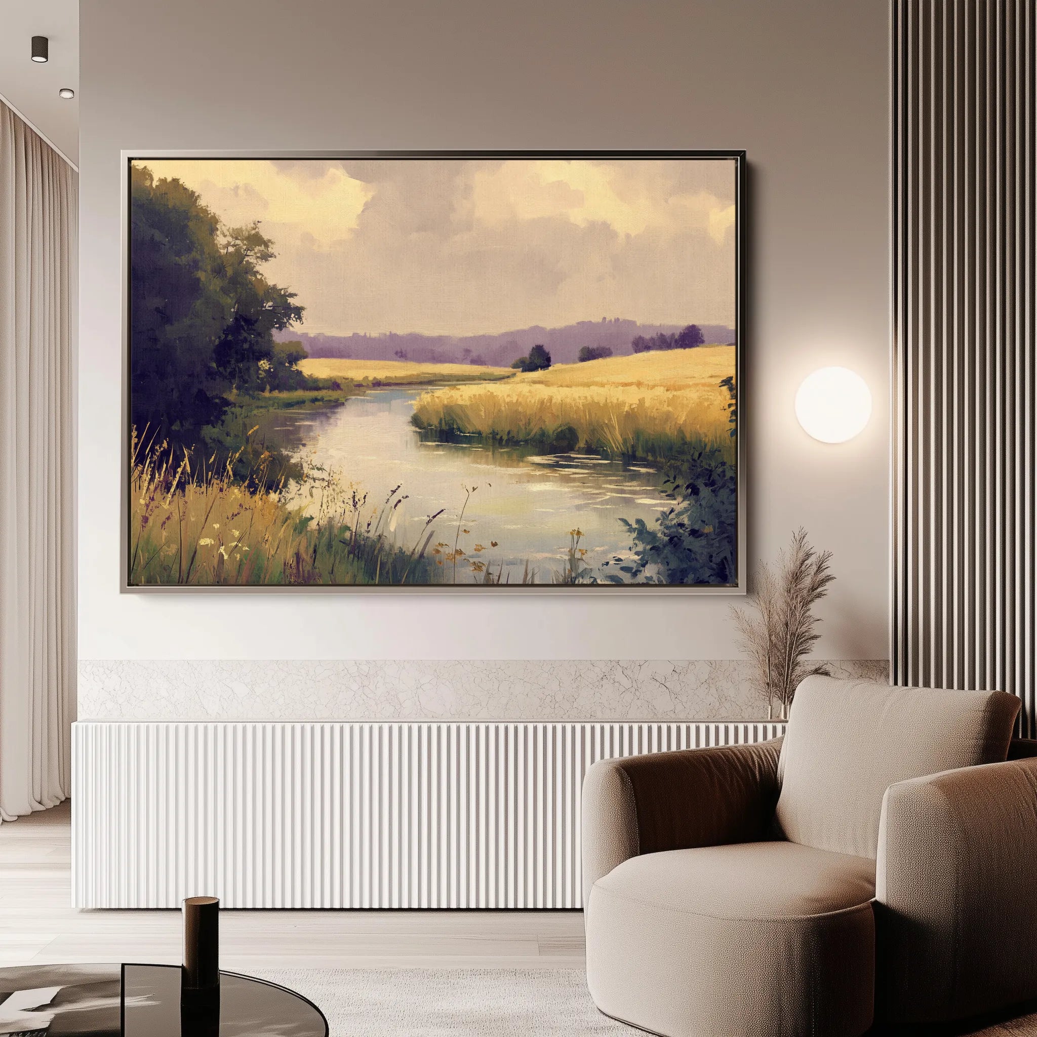 Landscape 452 Canvas Art 18" x 24" / 45 x 60 cm / Black