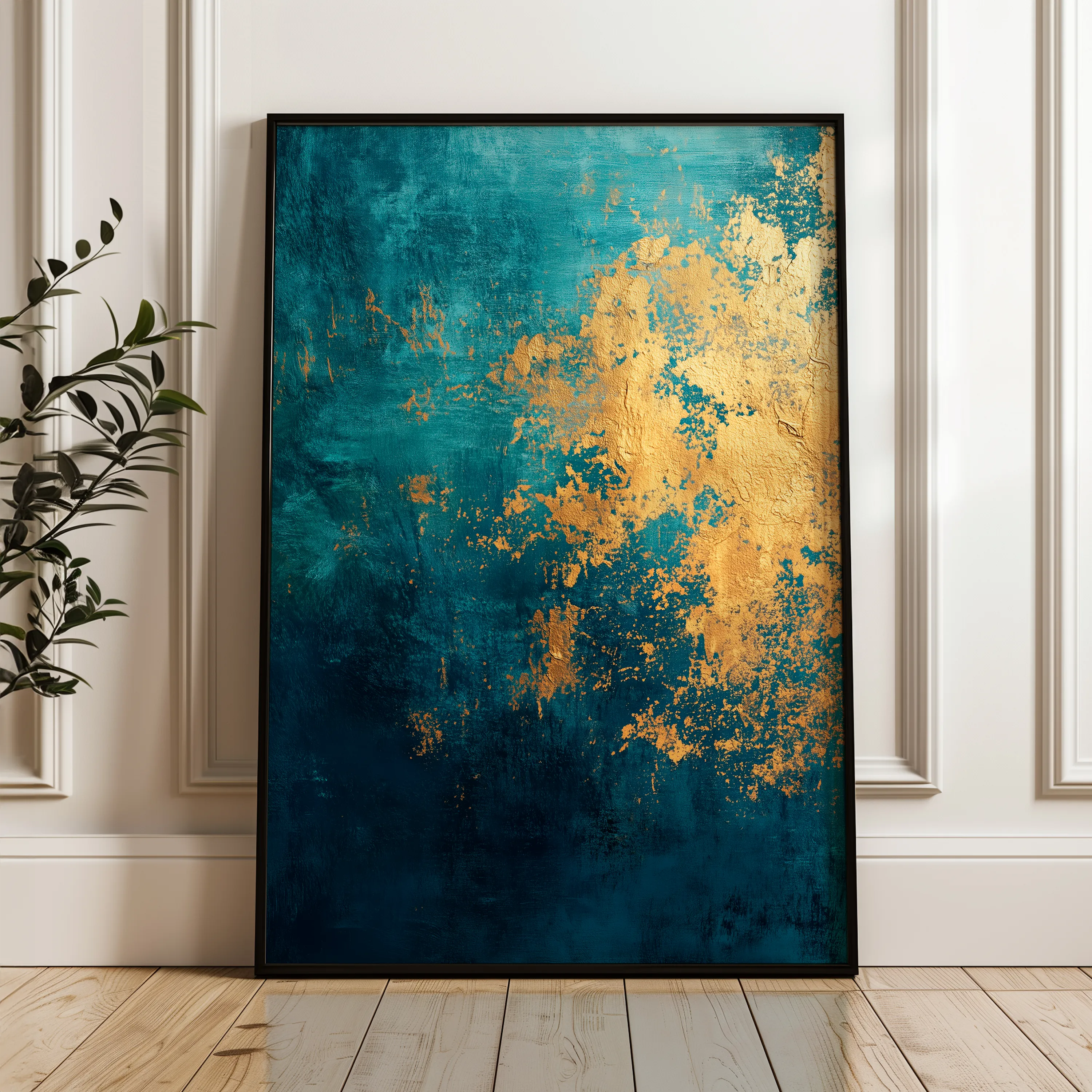 Abstract 453 Canvas Art 18" x 24" / 45 x 60 cm / Black