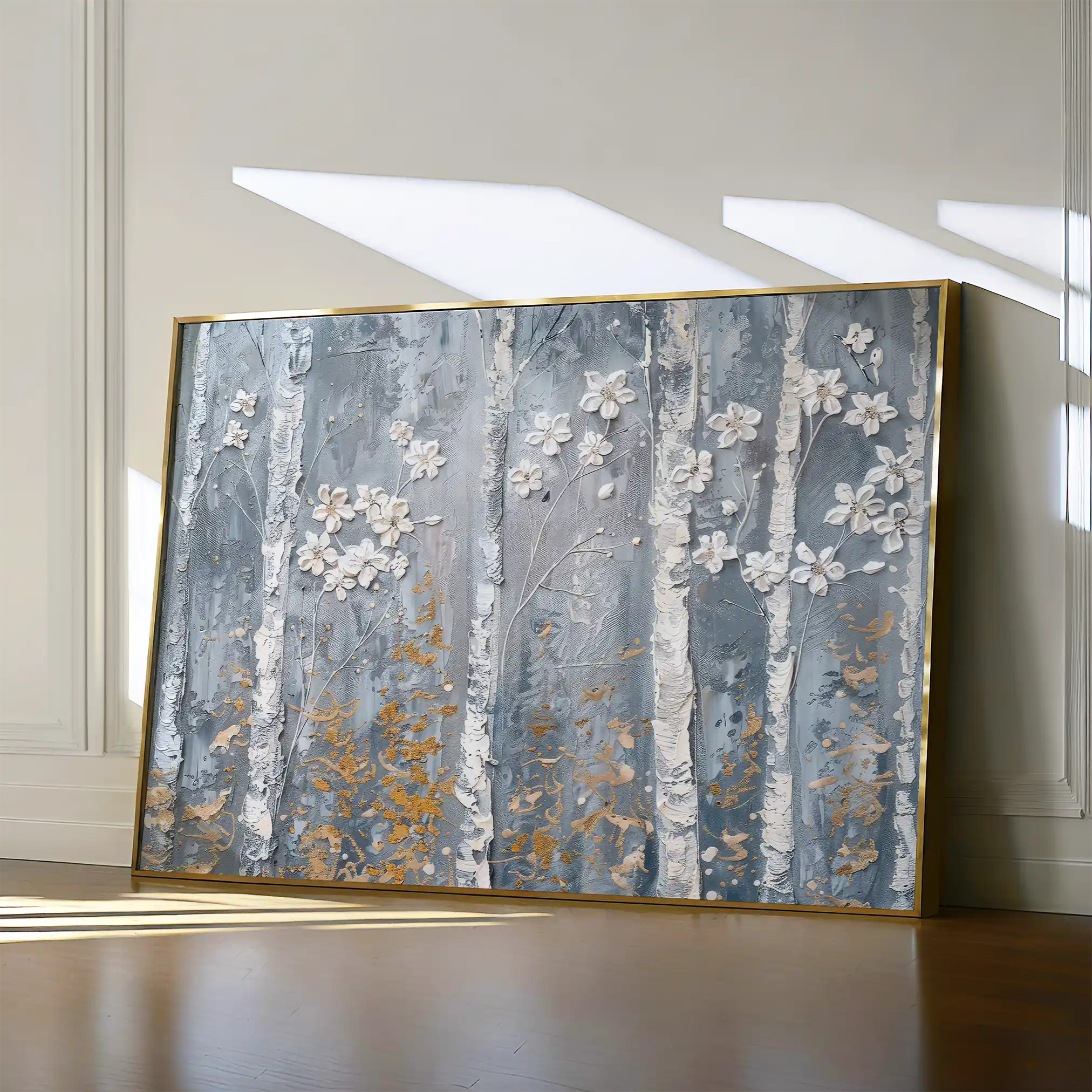 Floral 453 Canvas Art 60 x 40 cm / Black