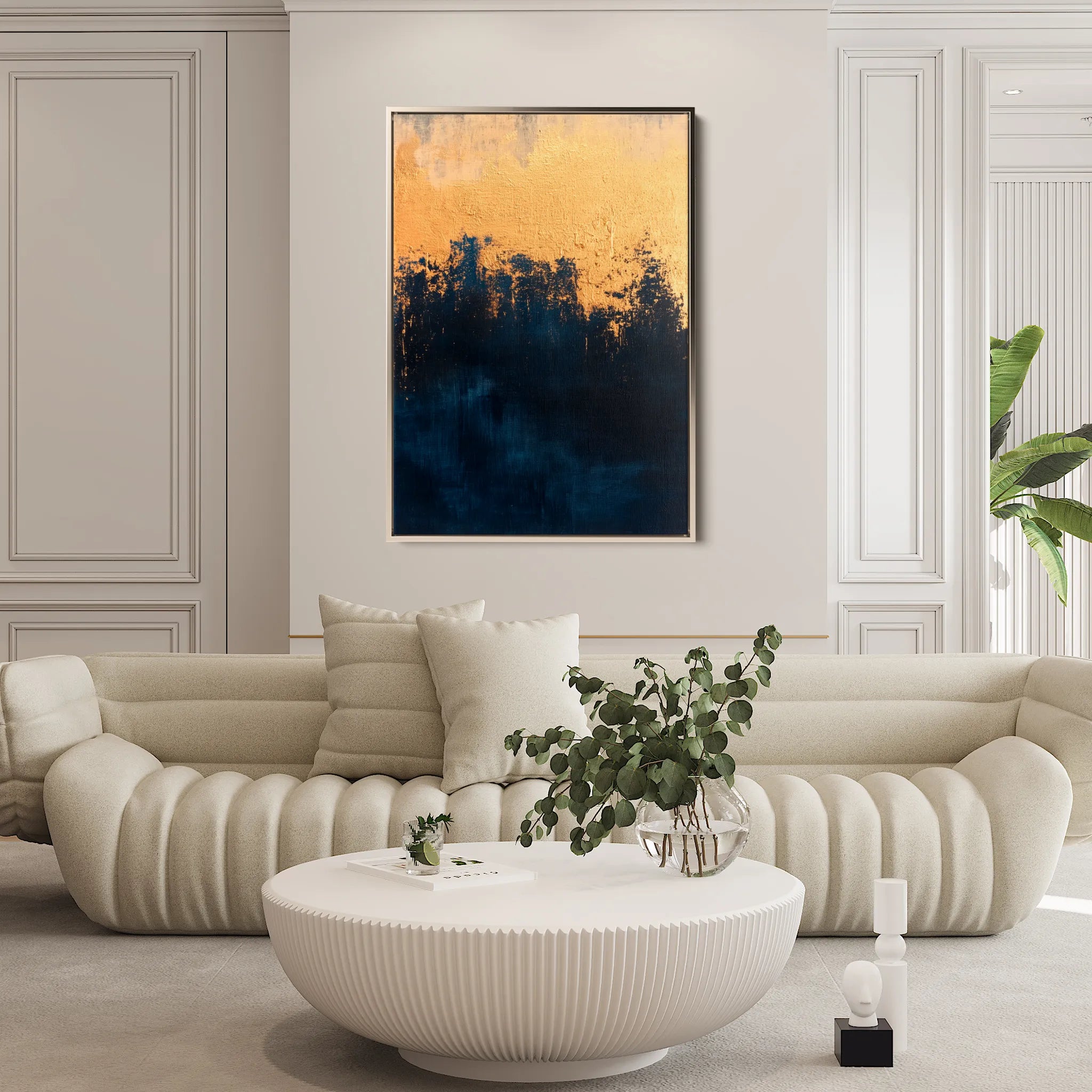 Abstract 454 Canvas Art 18" x 24" / 45 x 60 cm / Black