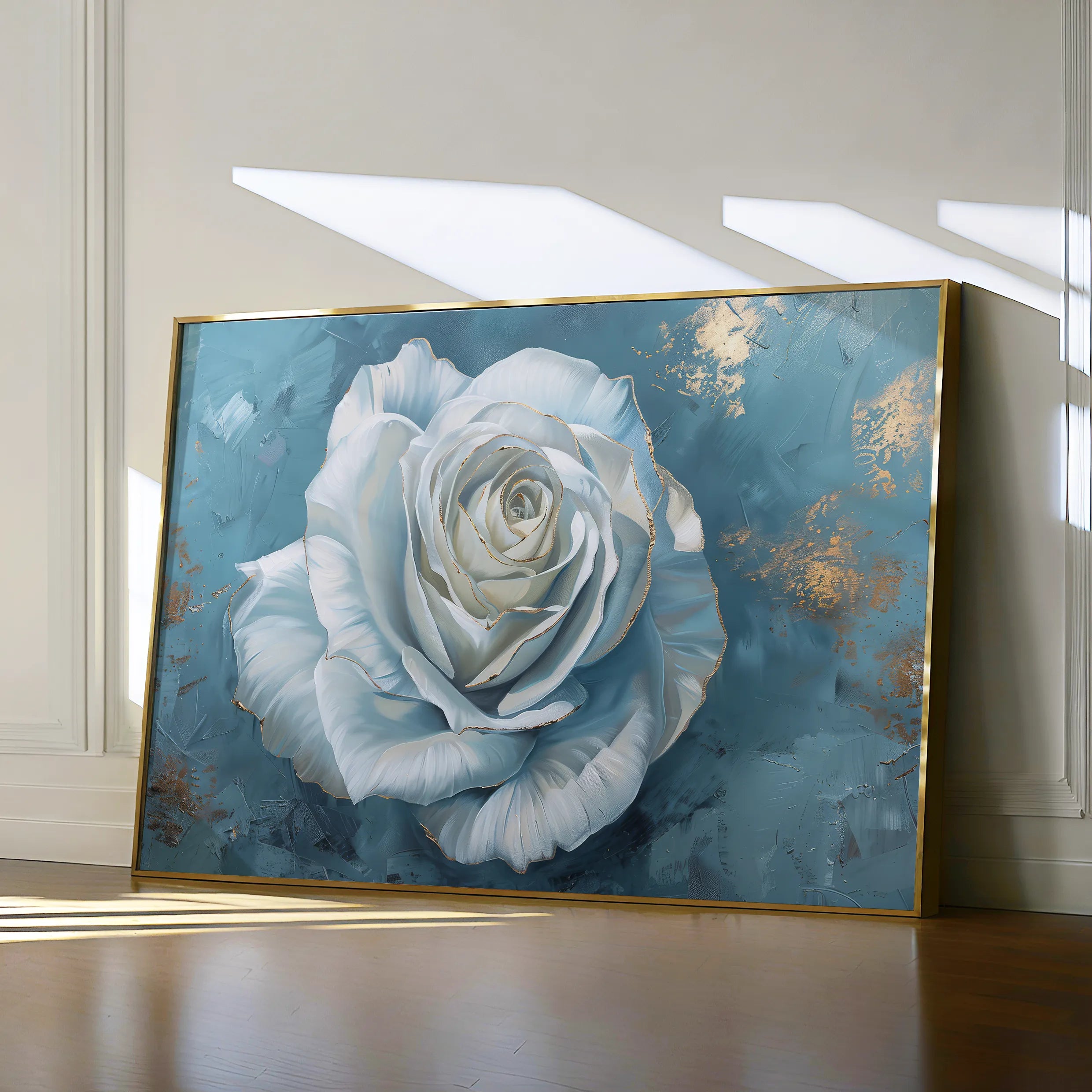 Floral 454 Canvas Art 18" x 24" / 45 x 60 cm / Black