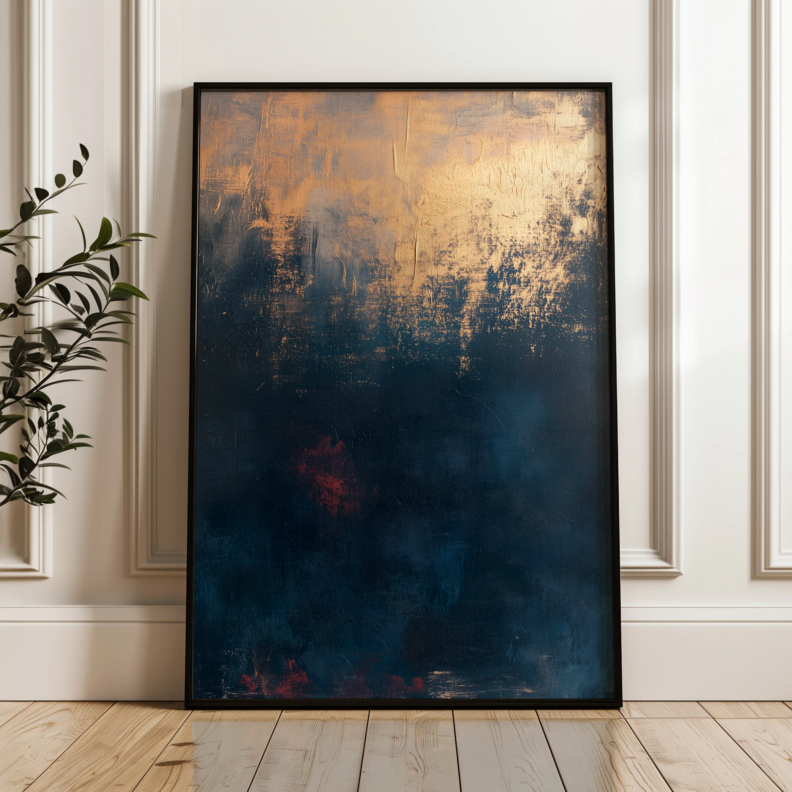Abstract 455 Canvas Art 18" x 24" / 45 x 60 cm / Black