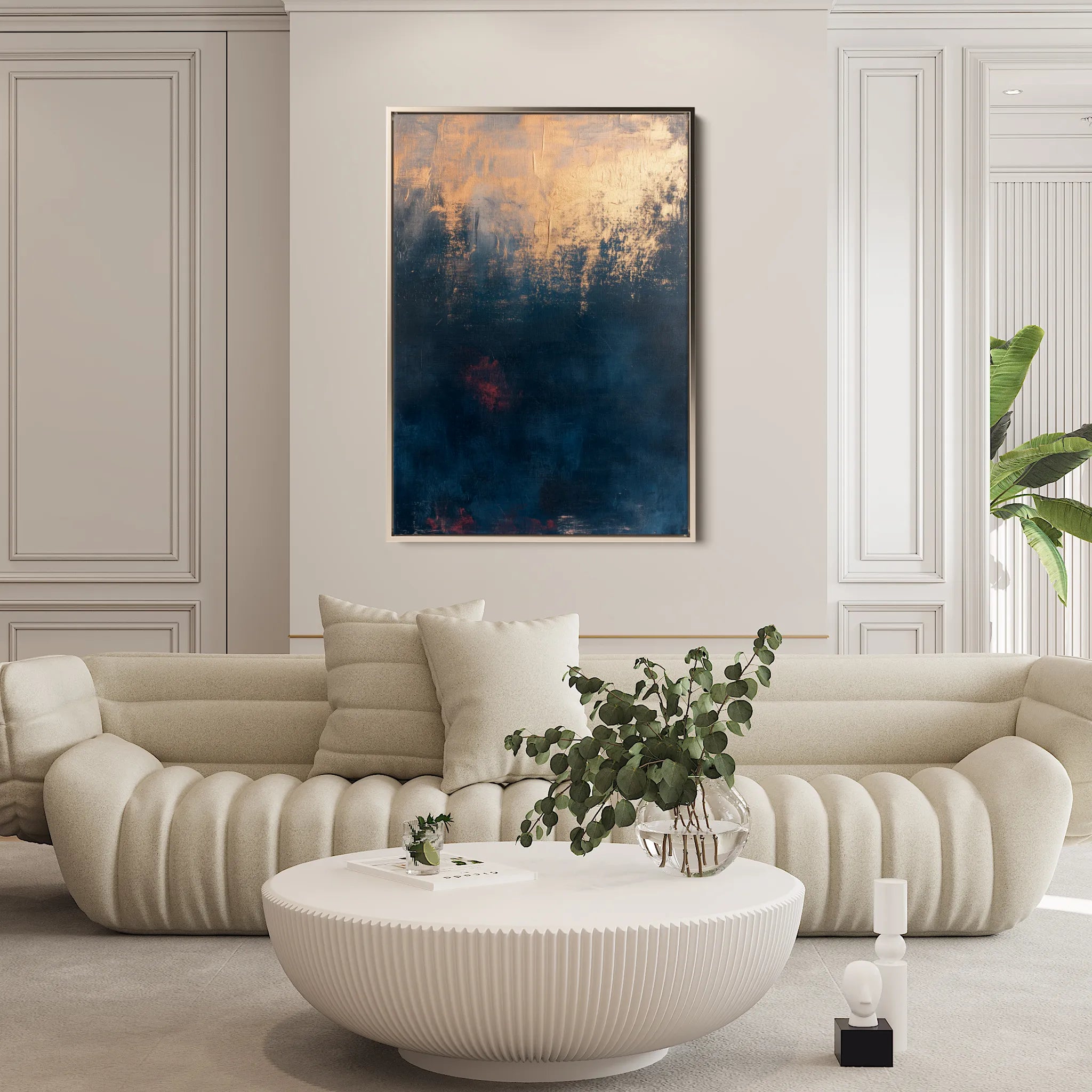 Abstract 455 Canvas Art 18" x 24" / 45 x 60 cm / Black