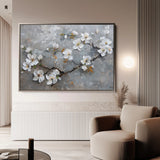 Floral 455 Canvas Art 18" x 24" / 45 x 60 cm / Black