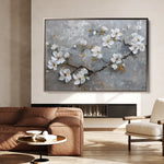 Floral 455 Canvas Art 18" x 24" / 45 x 60 cm / Black