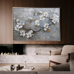 Floral 455 Canvas Art 18" x 24" / 45 x 60 cm / Black