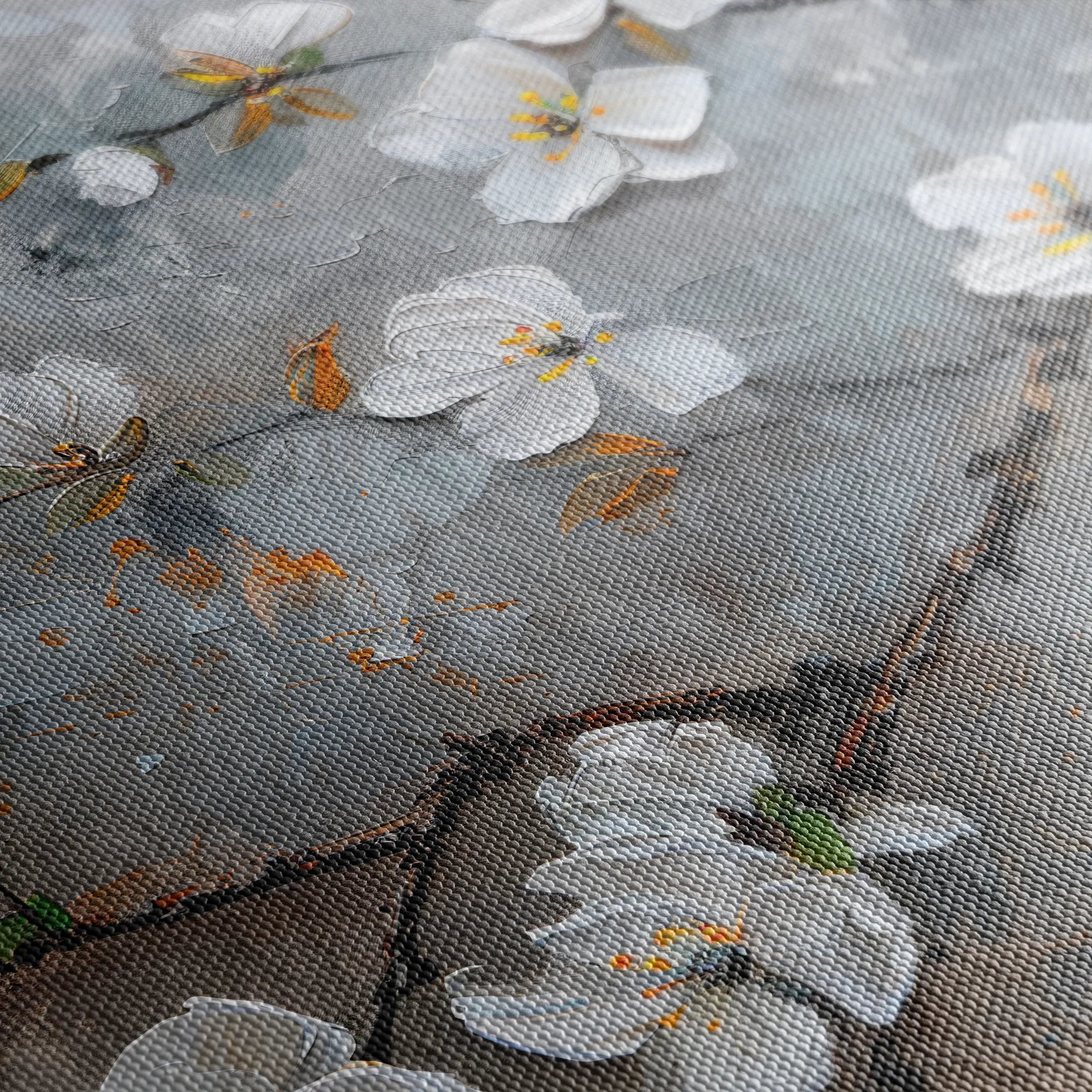 Floral 455 Canvas Art 18" x 24" / 45 x 60 cm / Black
