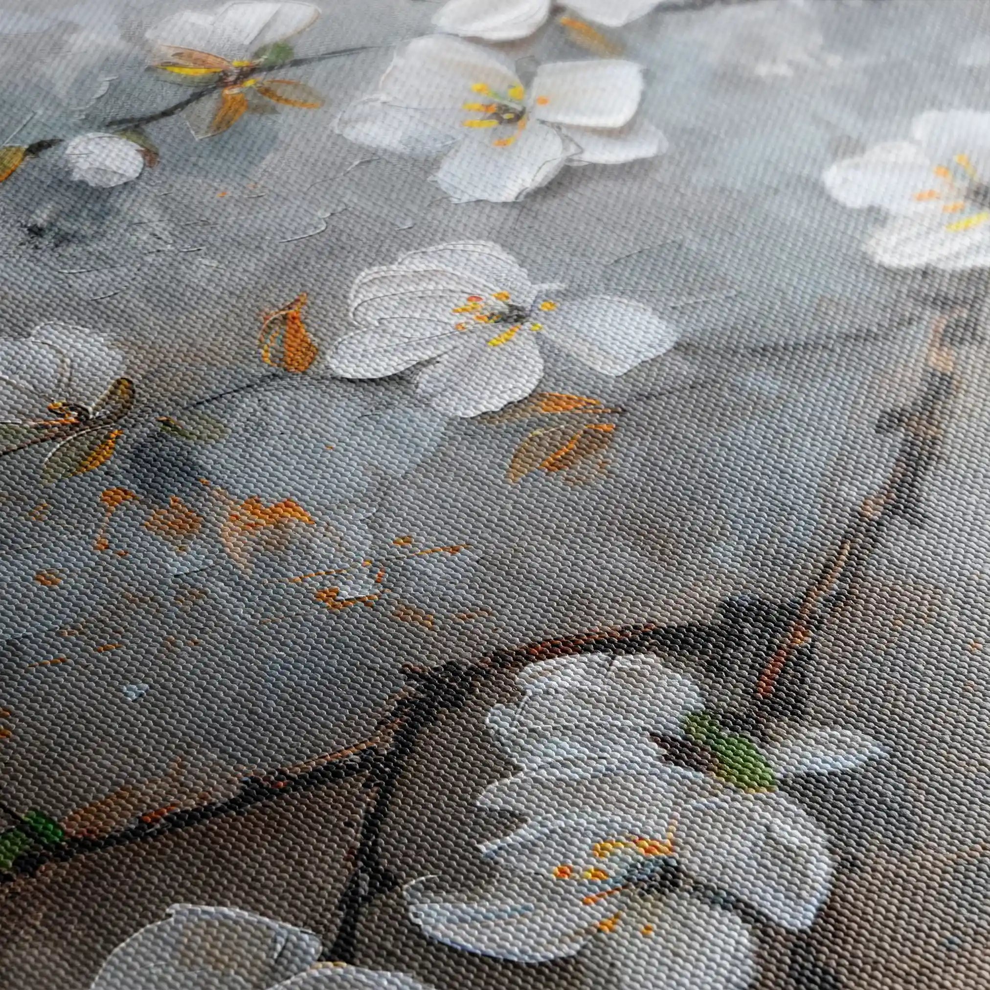 Floral 455 Canvas Art 60 x 40 cm / Black