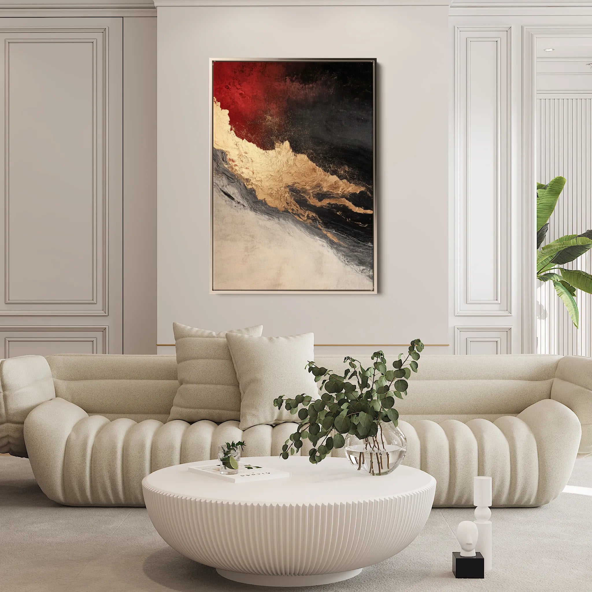 Abstract 456 Canvas Art 18" x 24" / 45 x 60 cm / Black