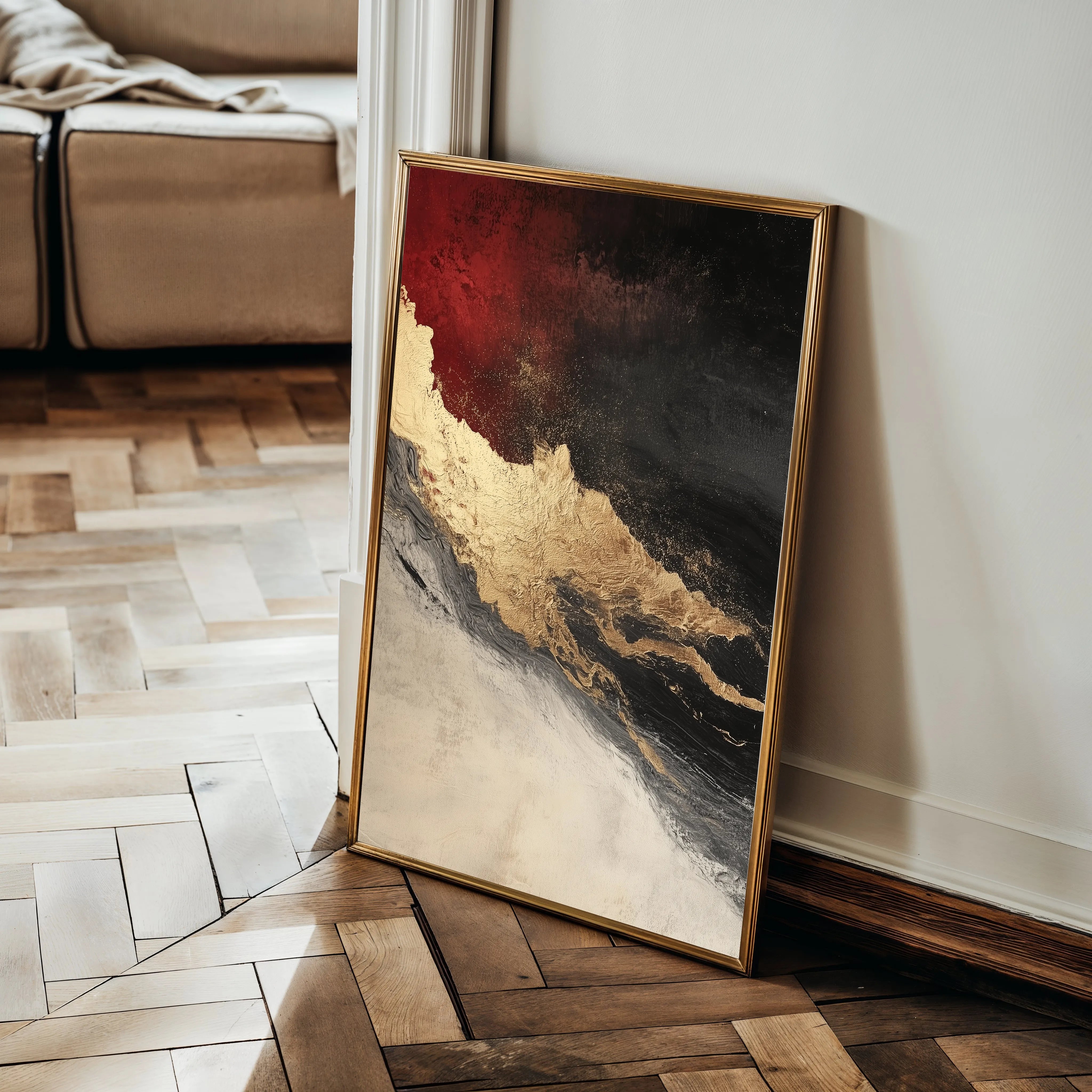 Abstract 456 Canvas Art 18" x 24" / 45 x 60 cm / Black