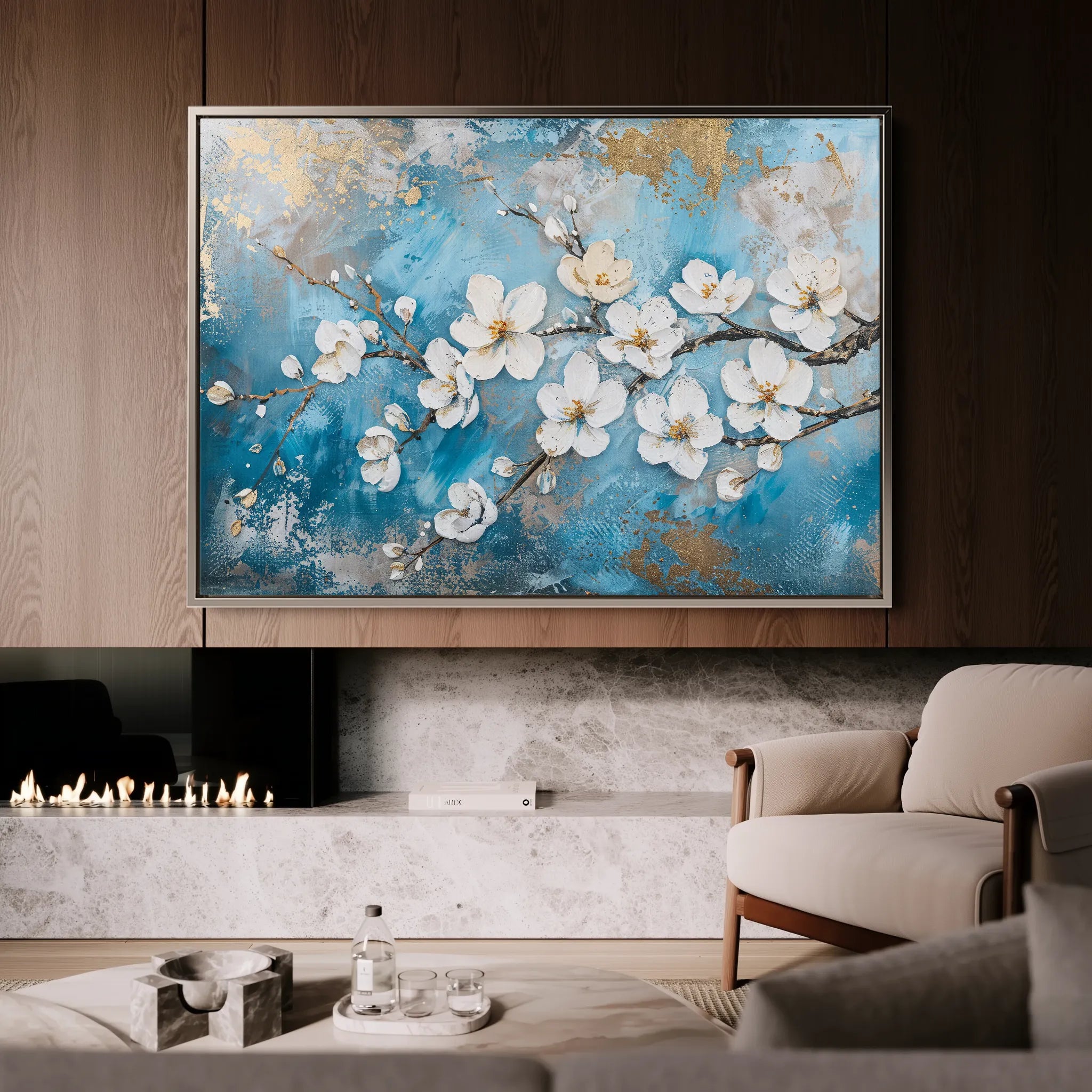 Floral 456 Canvas Art 18" x 24" / 45 x 60 cm / Black