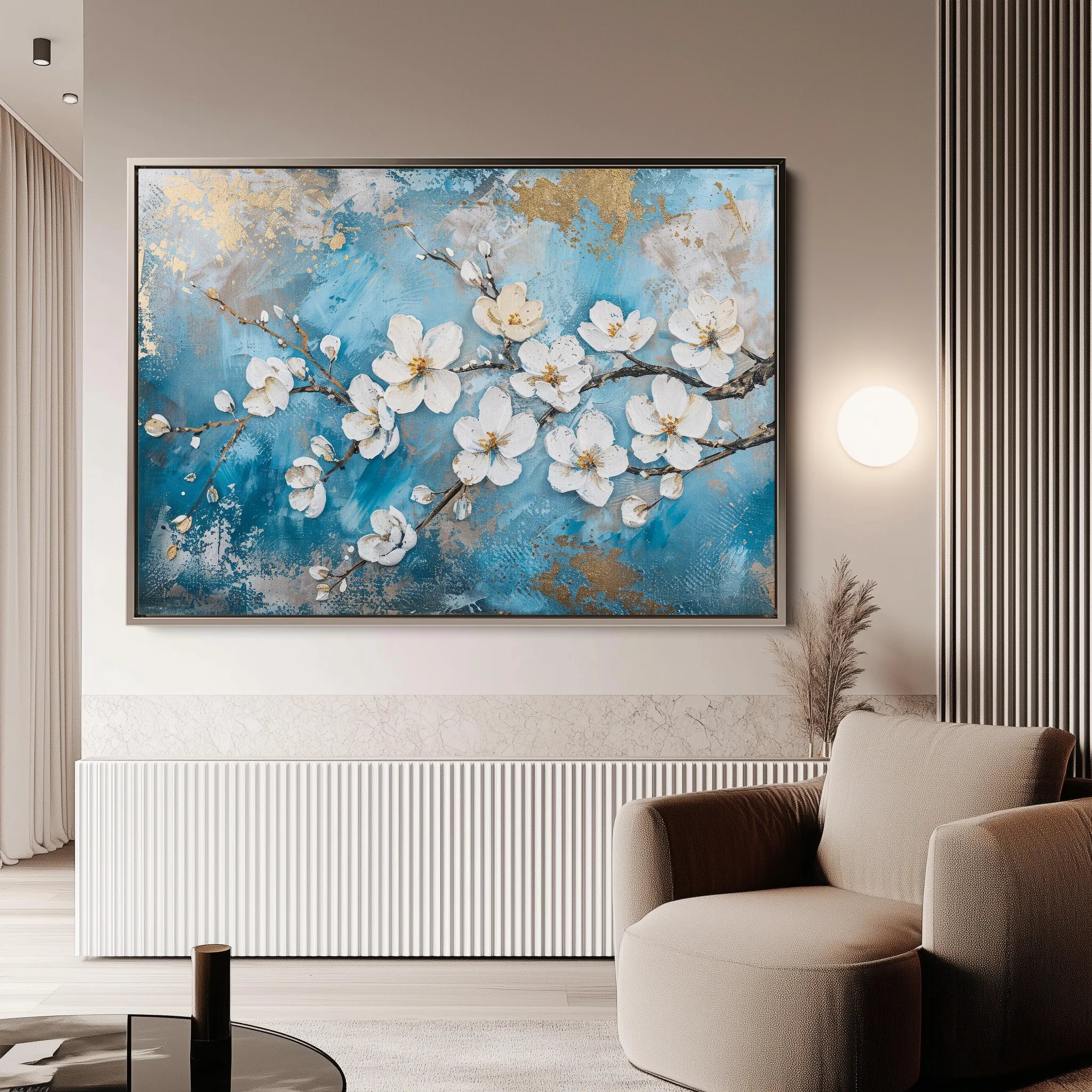 Floral 456 Canvas Art 18" x 24" / 45 x 60 cm / Black