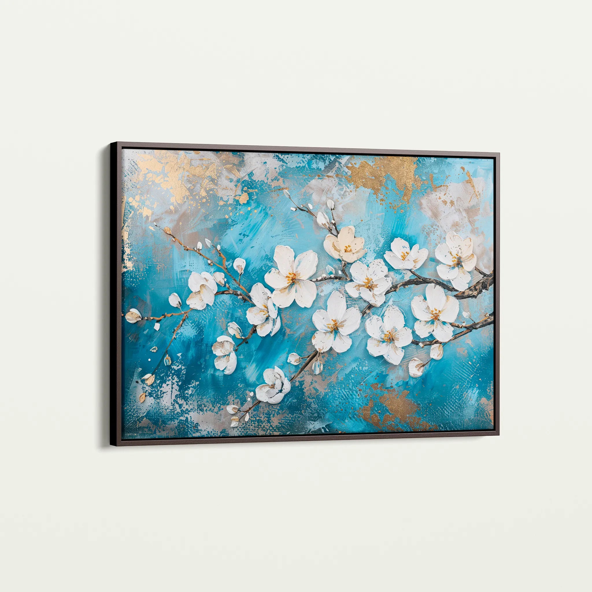 Floral 456 Canvas Art 18" x 24" / 45 x 60 cm / Black