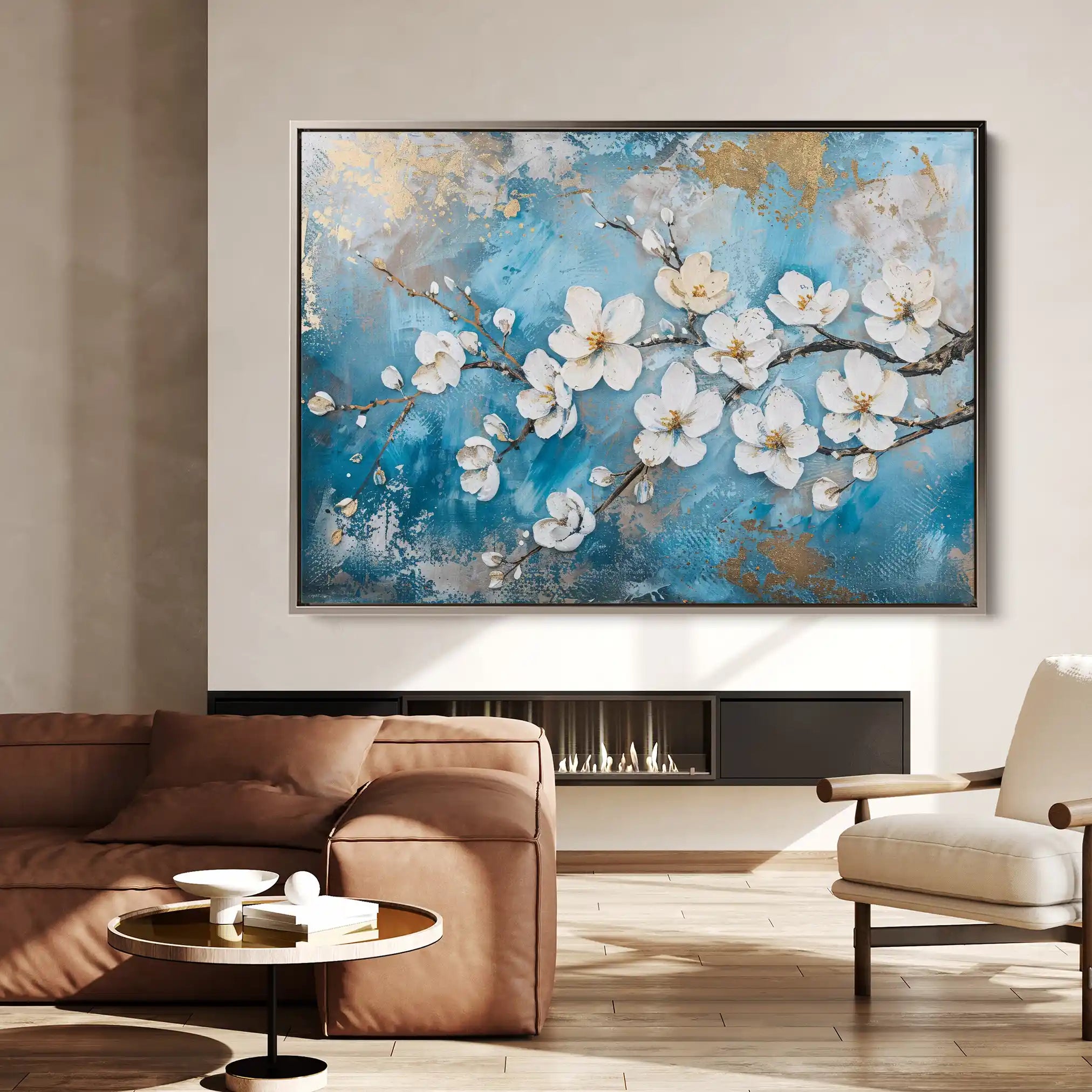 Floral 456 Canvas Art 60 x 40 cm / Black