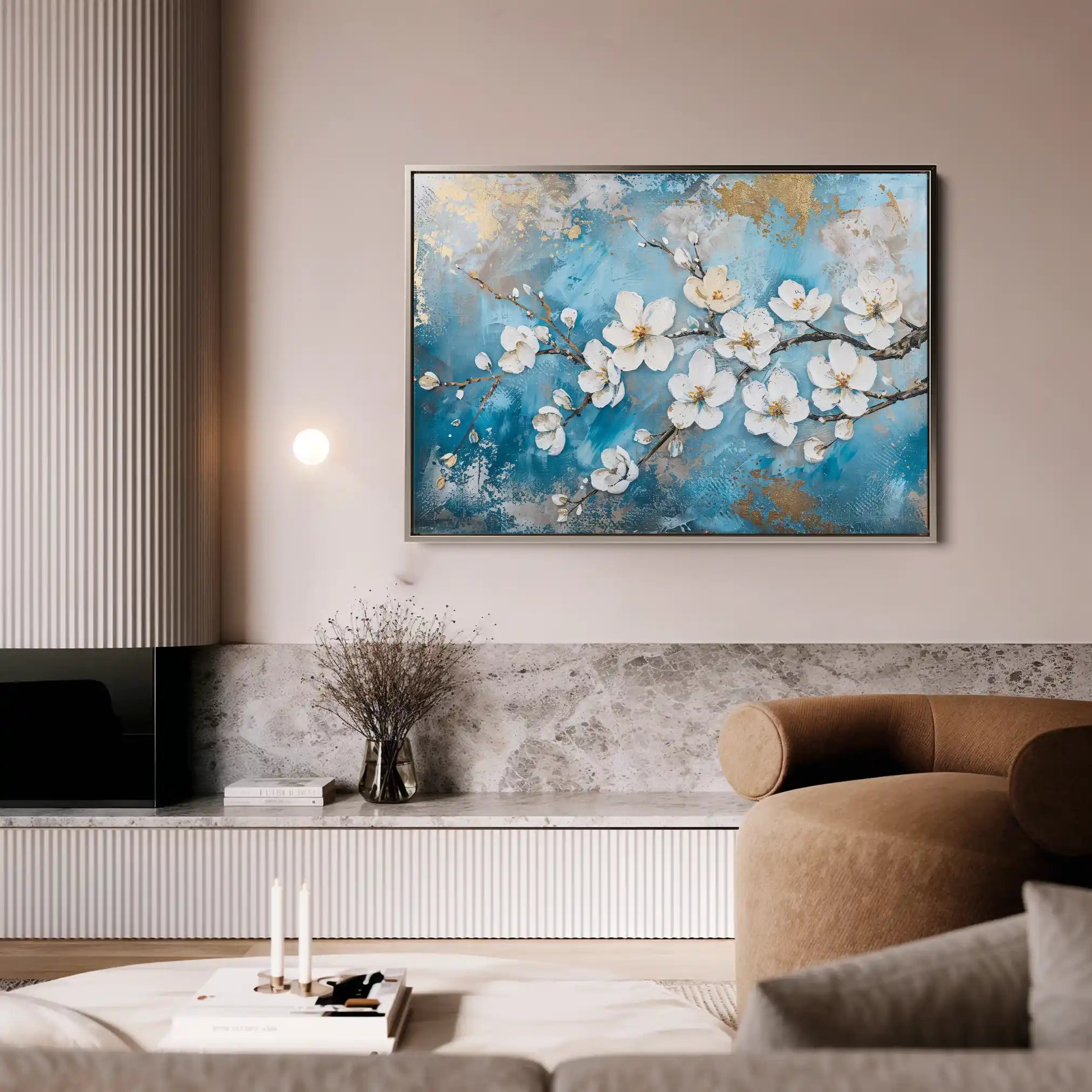 Floral 456 Canvas Art 60 x 40 cm / Black