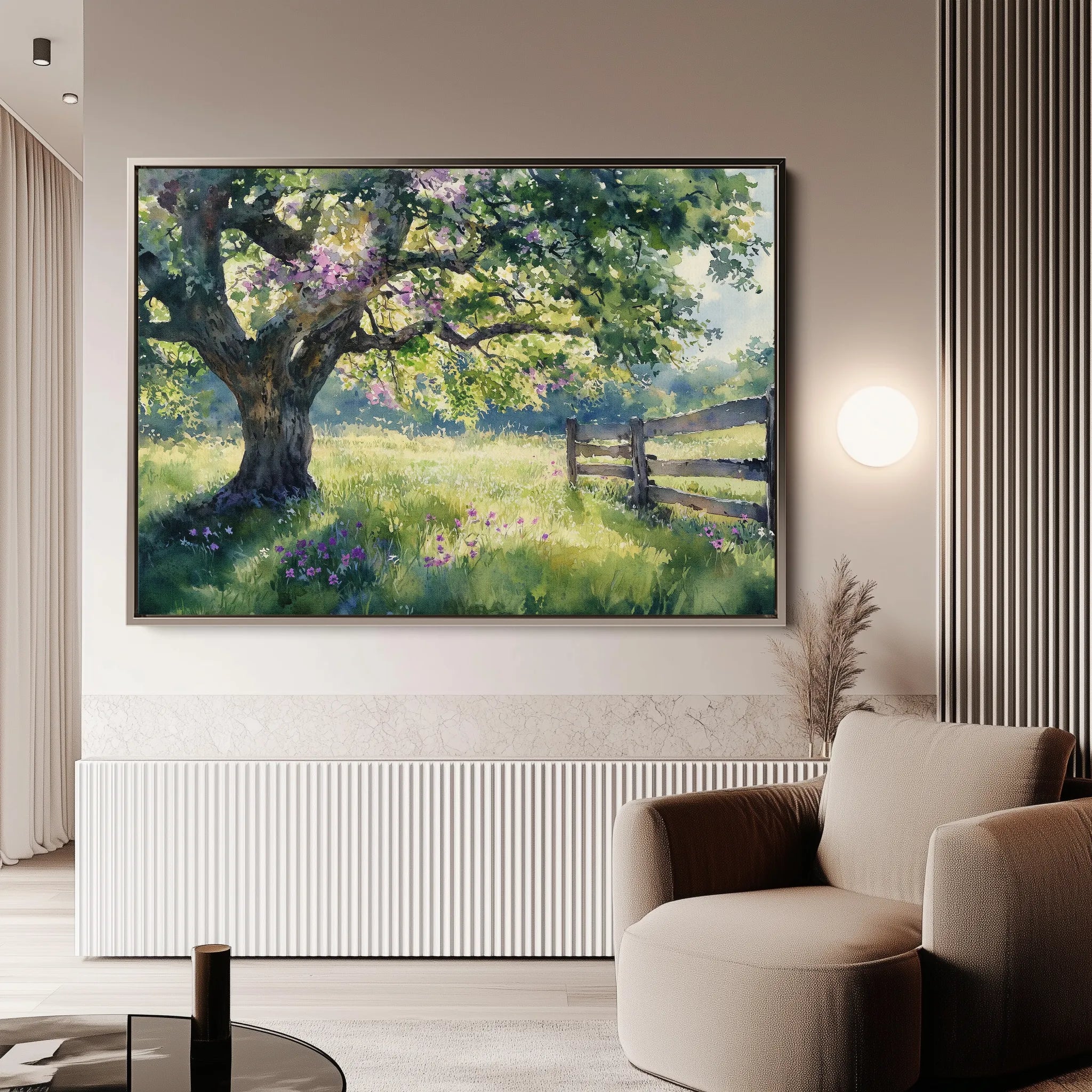 Landscape 456 Canvas Art 18" x 24" / 45 x 60 cm / Black