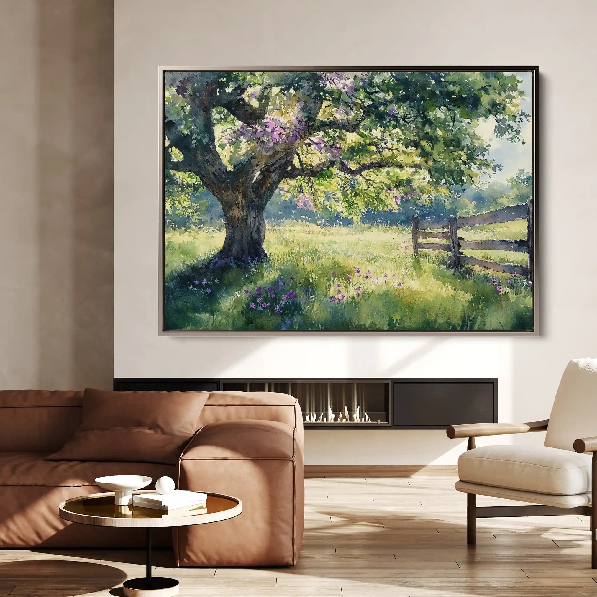 Landscape 456 Canvas Art 60 x 40 cm / Black
