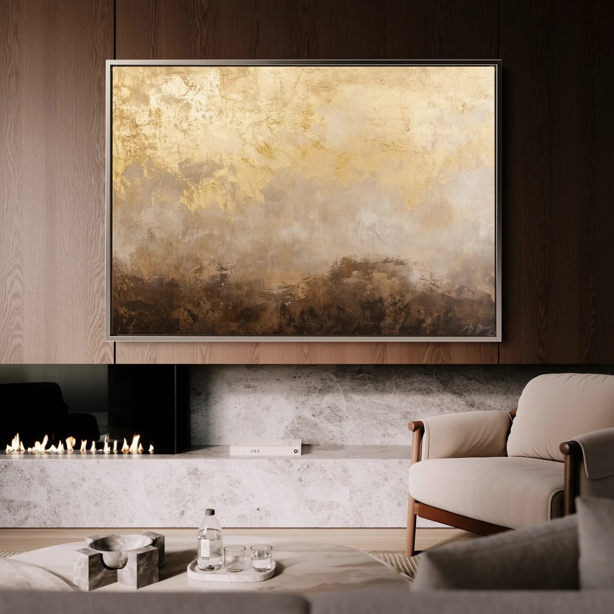 Abstract 457 Canvas Art 18" x 24" / 45 x 60 cm / Black