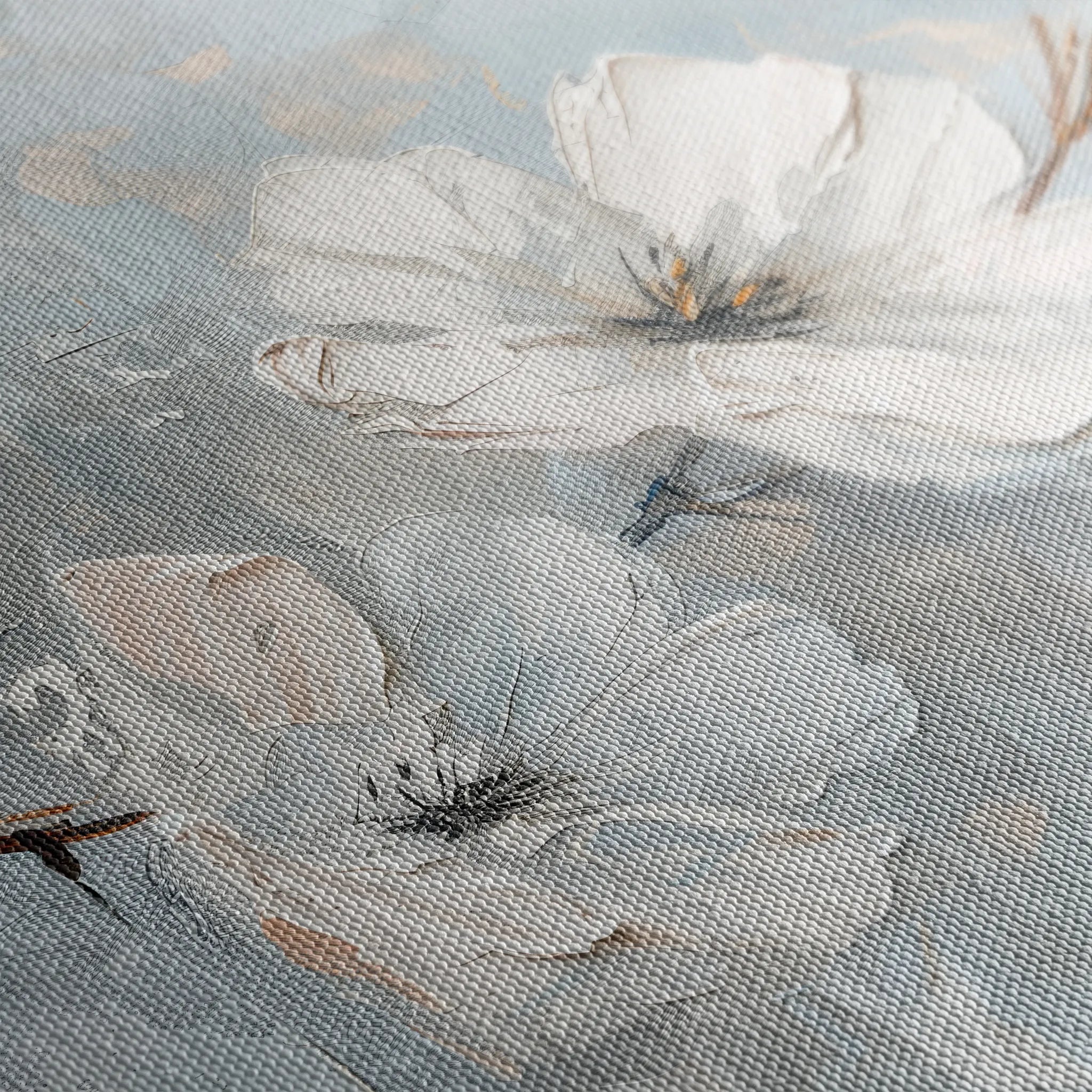 Floral 457 Canvas Art 18" x 24" / 45 x 60 cm / Black