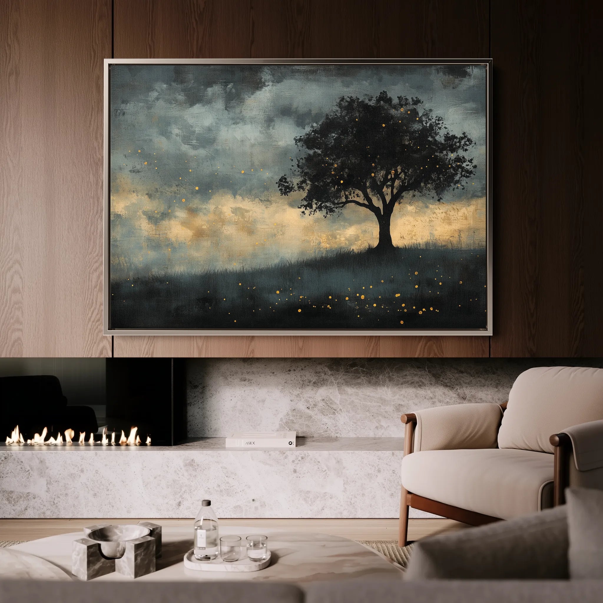 Landscape 457 Canvas Art 18" x 24" / 45 x 60 cm / Black