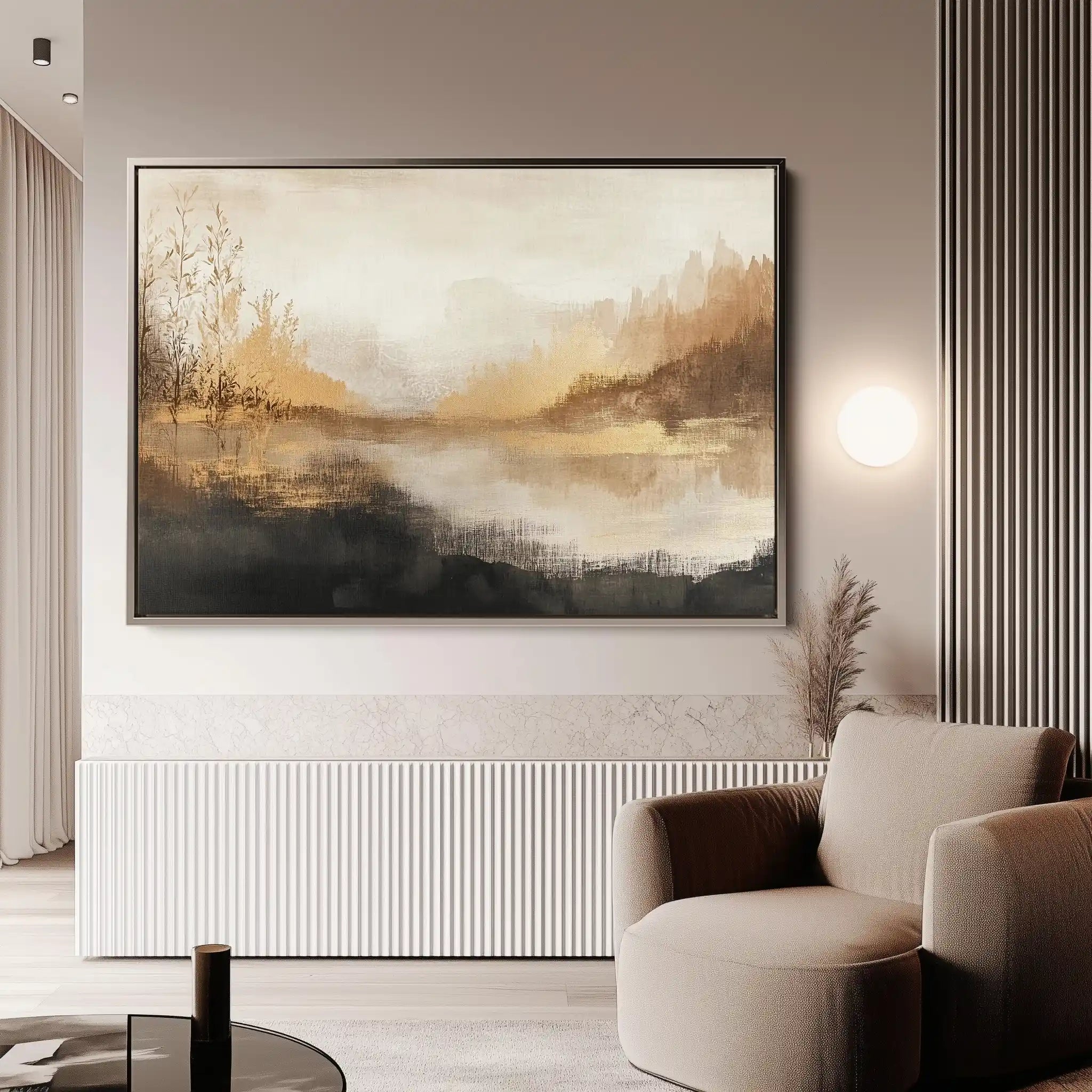 Abstract 458 Canvas Art 18" x 24" / 45 x 60 cm / Black