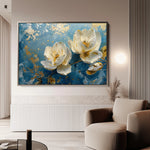 Floral 458 Canvas Art 18" x 24" / 45 x 60 cm / Black