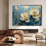 Floral 458 Canvas Art 18" x 24" / 45 x 60 cm / Black