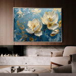 Floral 458 Canvas Art 18" x 24" / 45 x 60 cm / Black