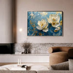 Floral 458 Canvas Art 18" x 24" / 45 x 60 cm / Black