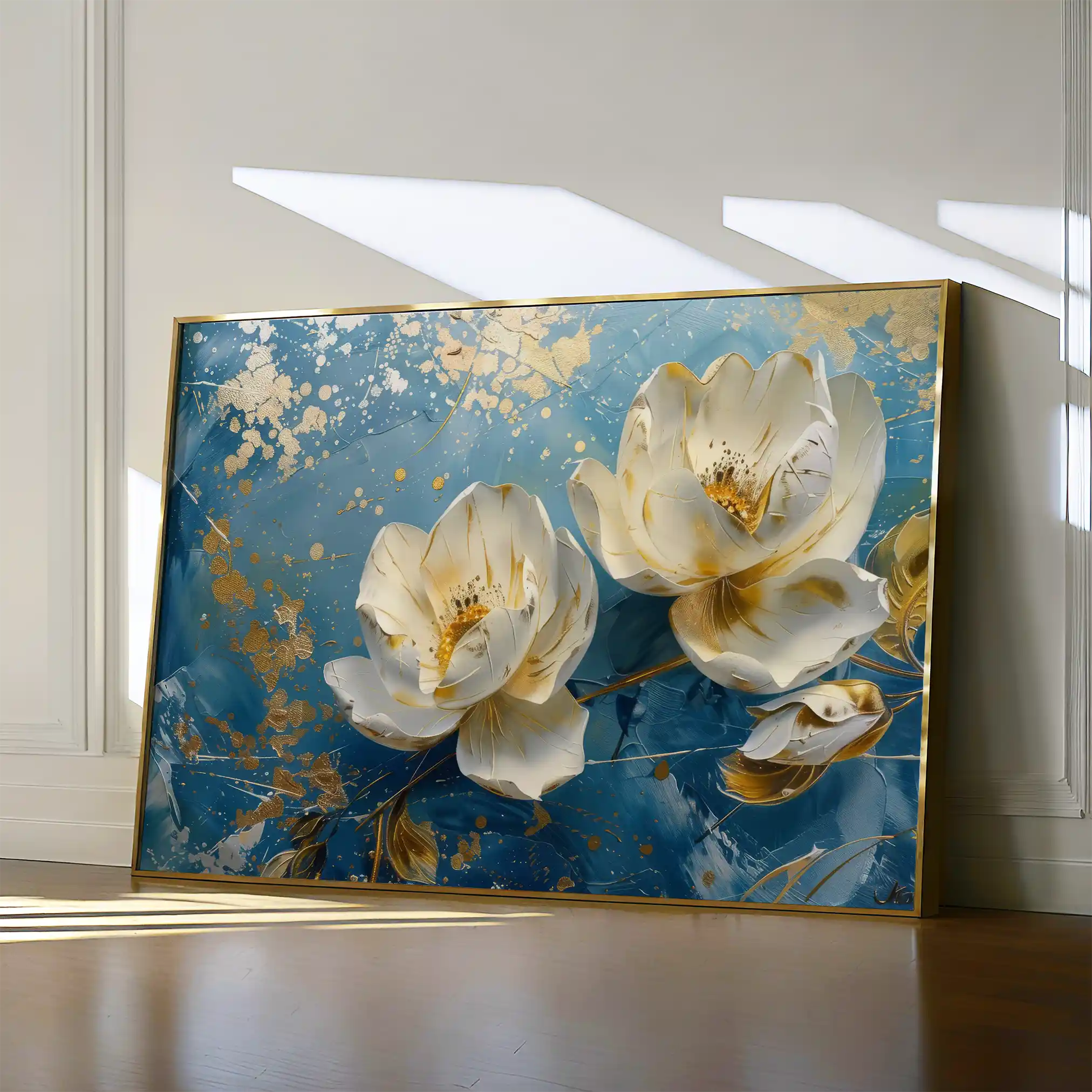 Floral 458 Canvas Art 60 x 40 cm / Black