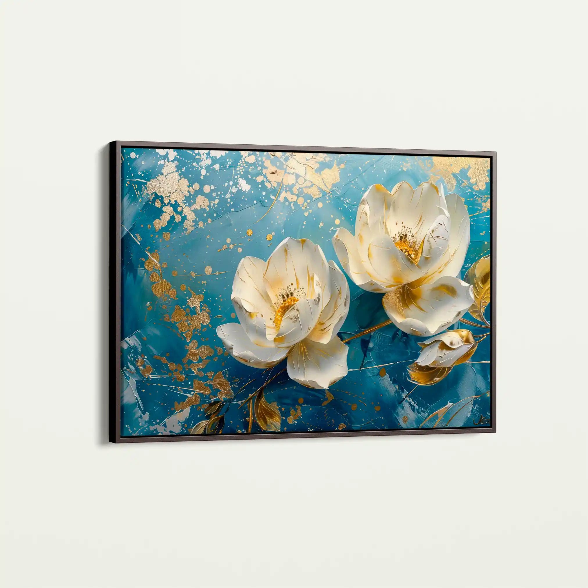 Floral 458 Canvas Art 60 x 40 cm / Black