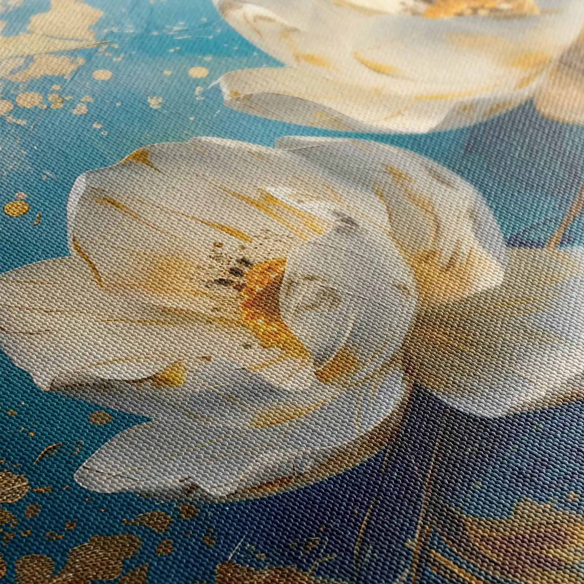 Floral 458 Canvas Art 60 x 40 cm / Black