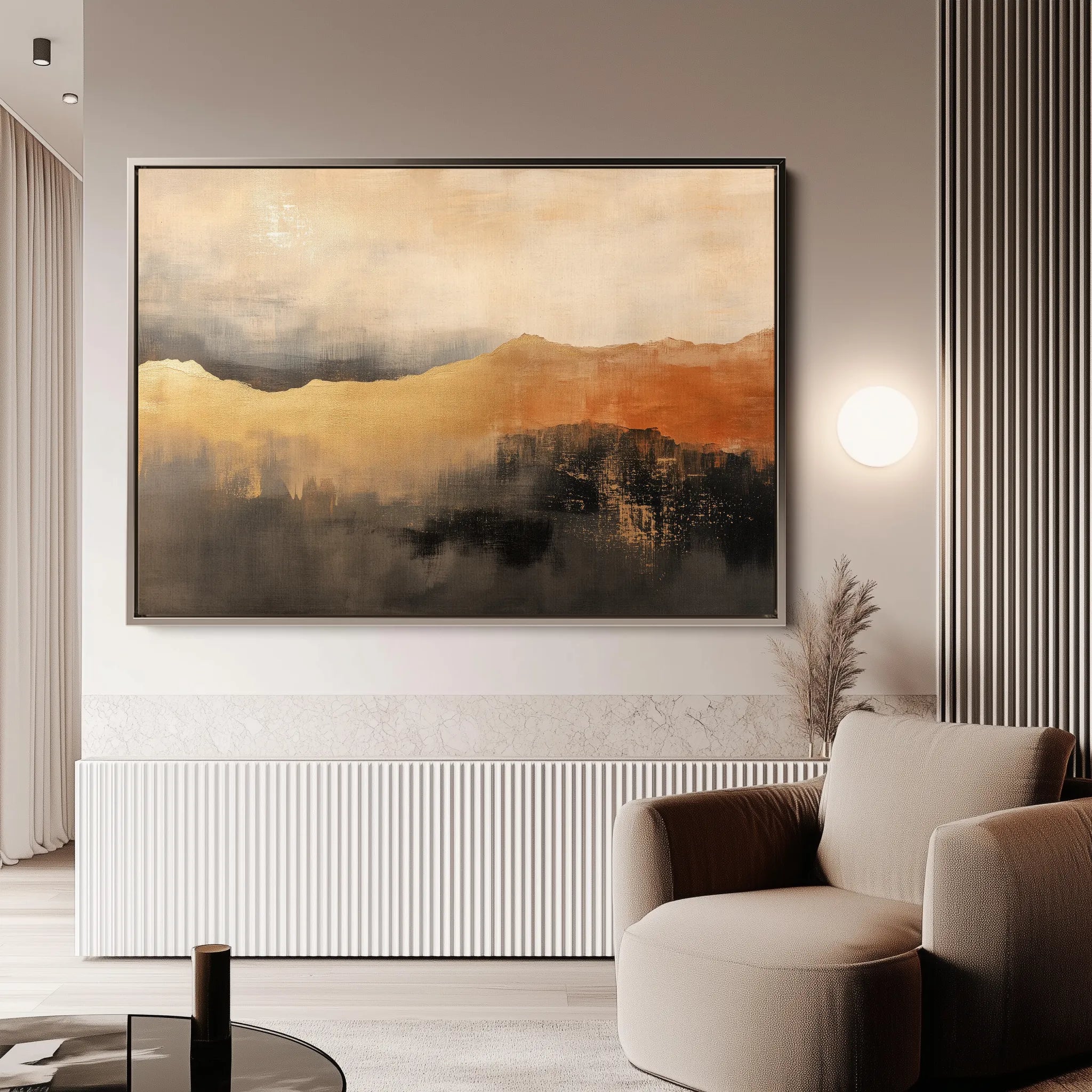 Abstract 459 Canvas Art 18" x 24" / 45 x 60 cm / Black