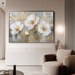 Floral 459 Canvas Art 18" x 24" / 45 x 60 cm / Black