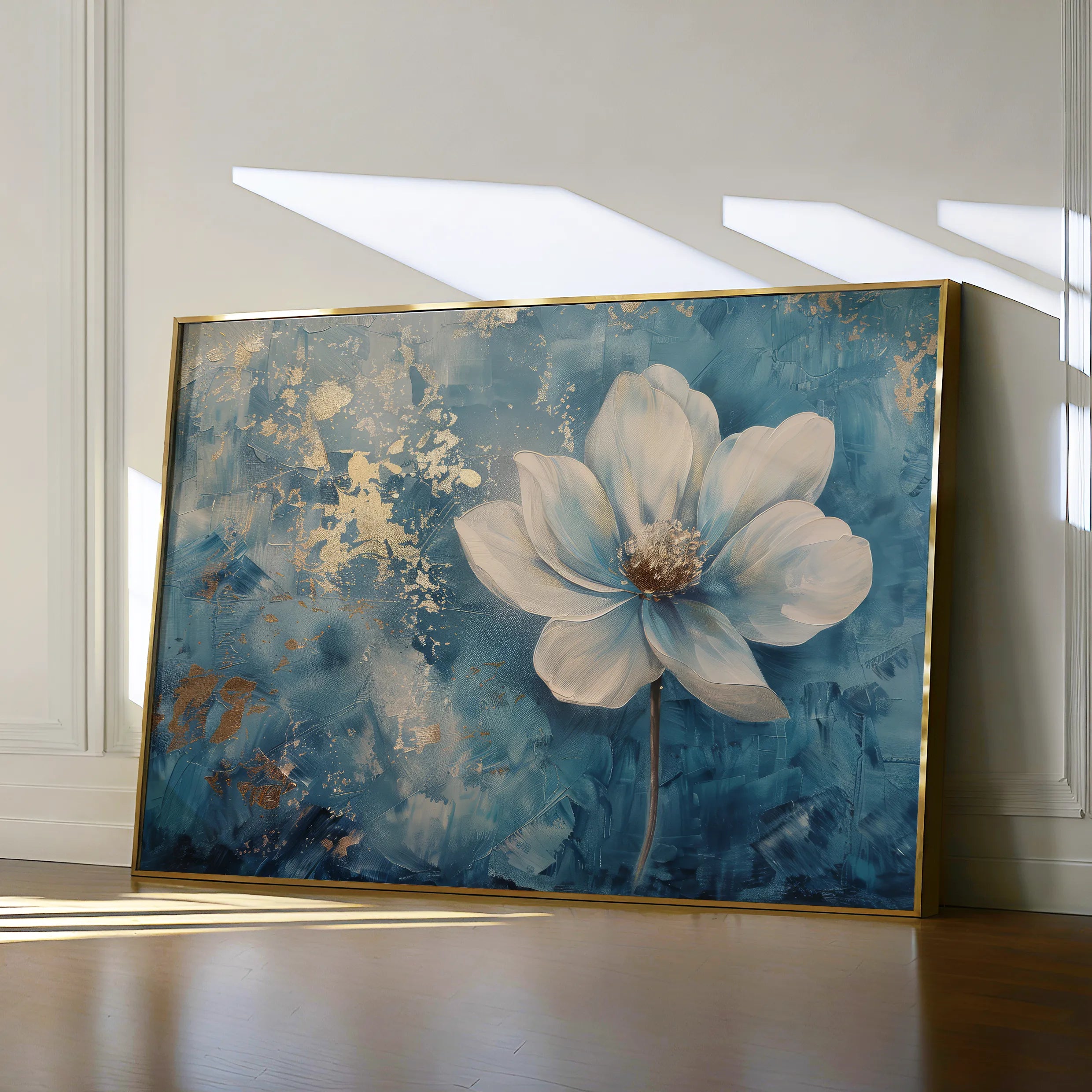 Floral 460 Canvas Art 18" x 24" / 45 x 60 cm / Black
