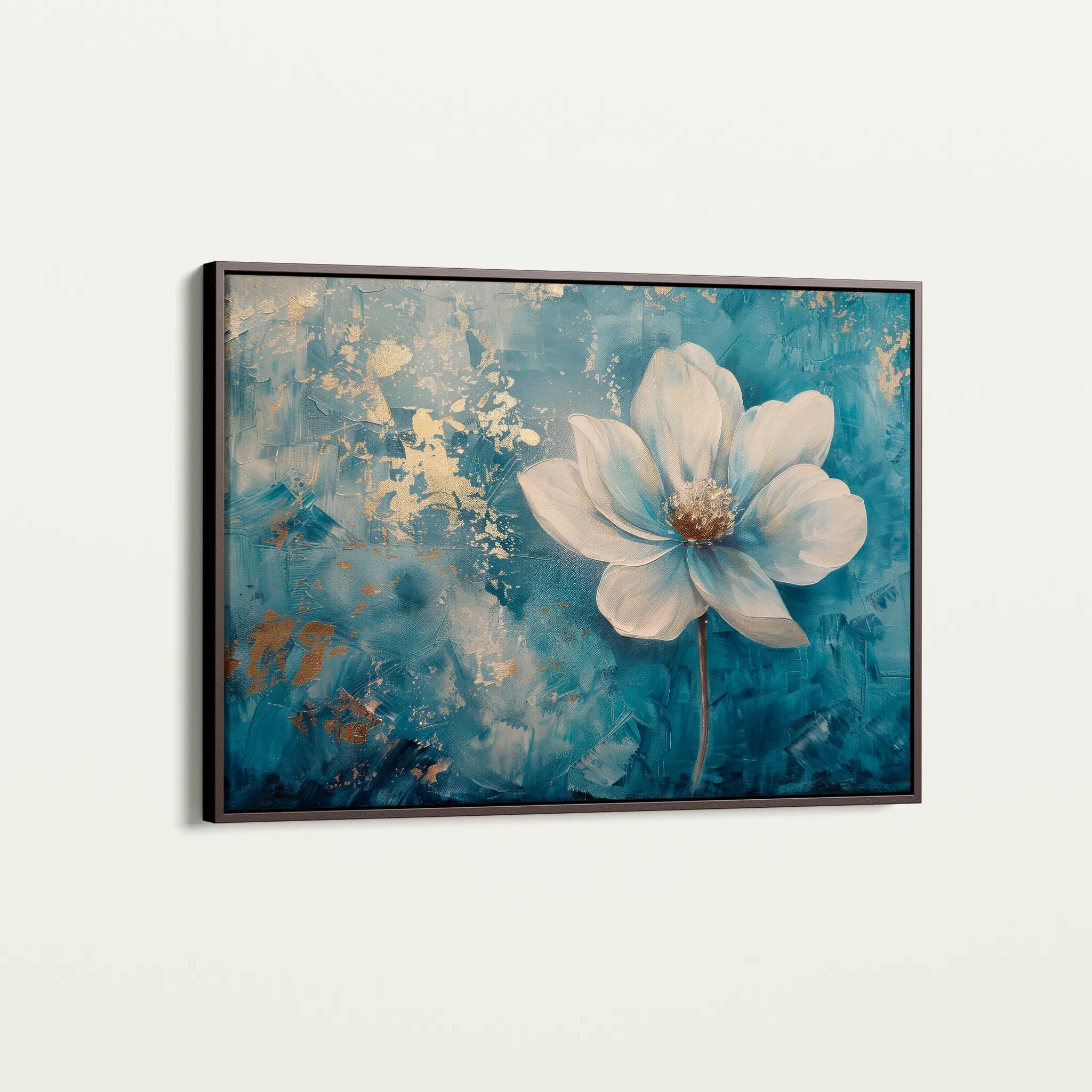 Floral 460 Canvas Art 18" x 24" / 45 x 60 cm / Black