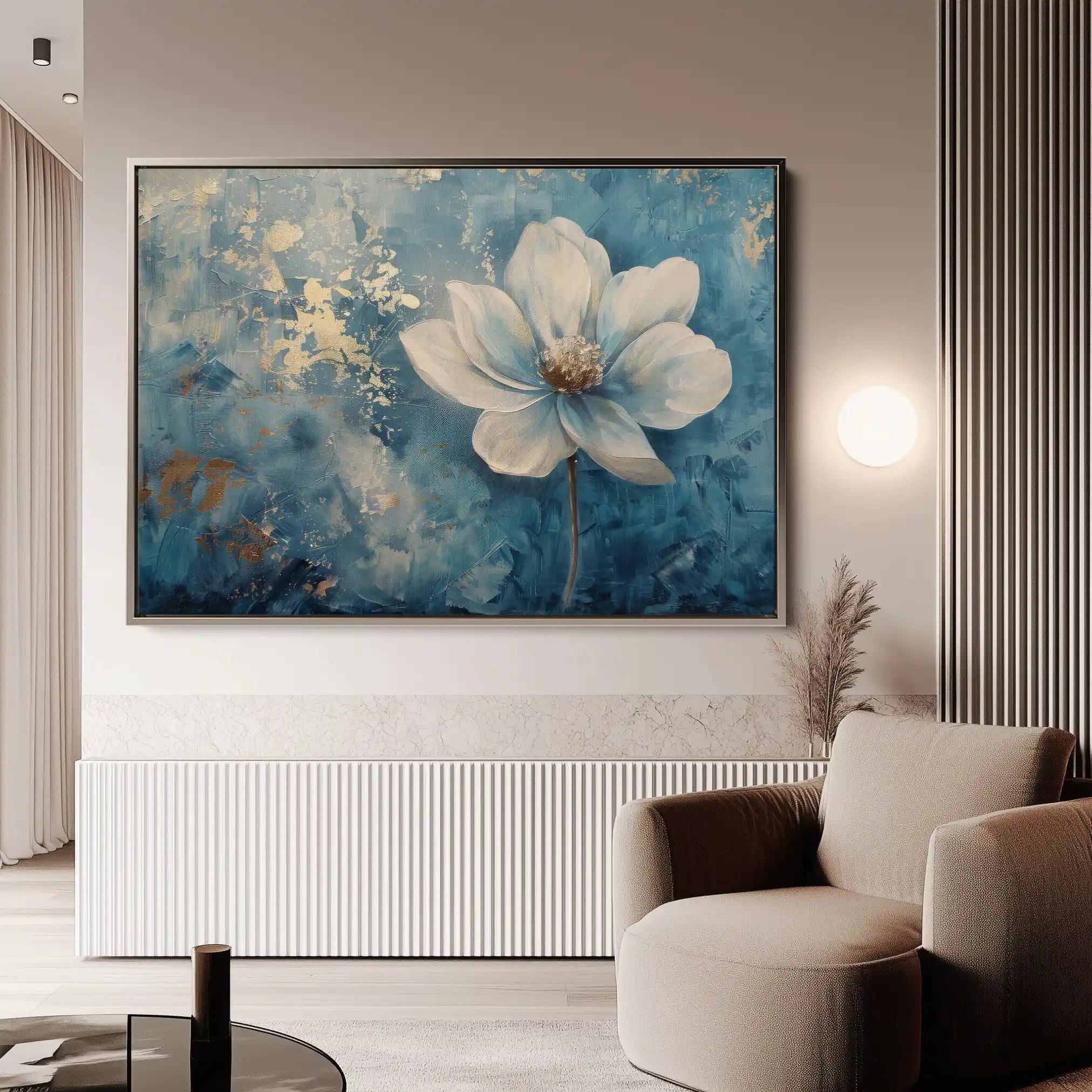 Floral 460 Canvas Art 60 x 40 cm / Black