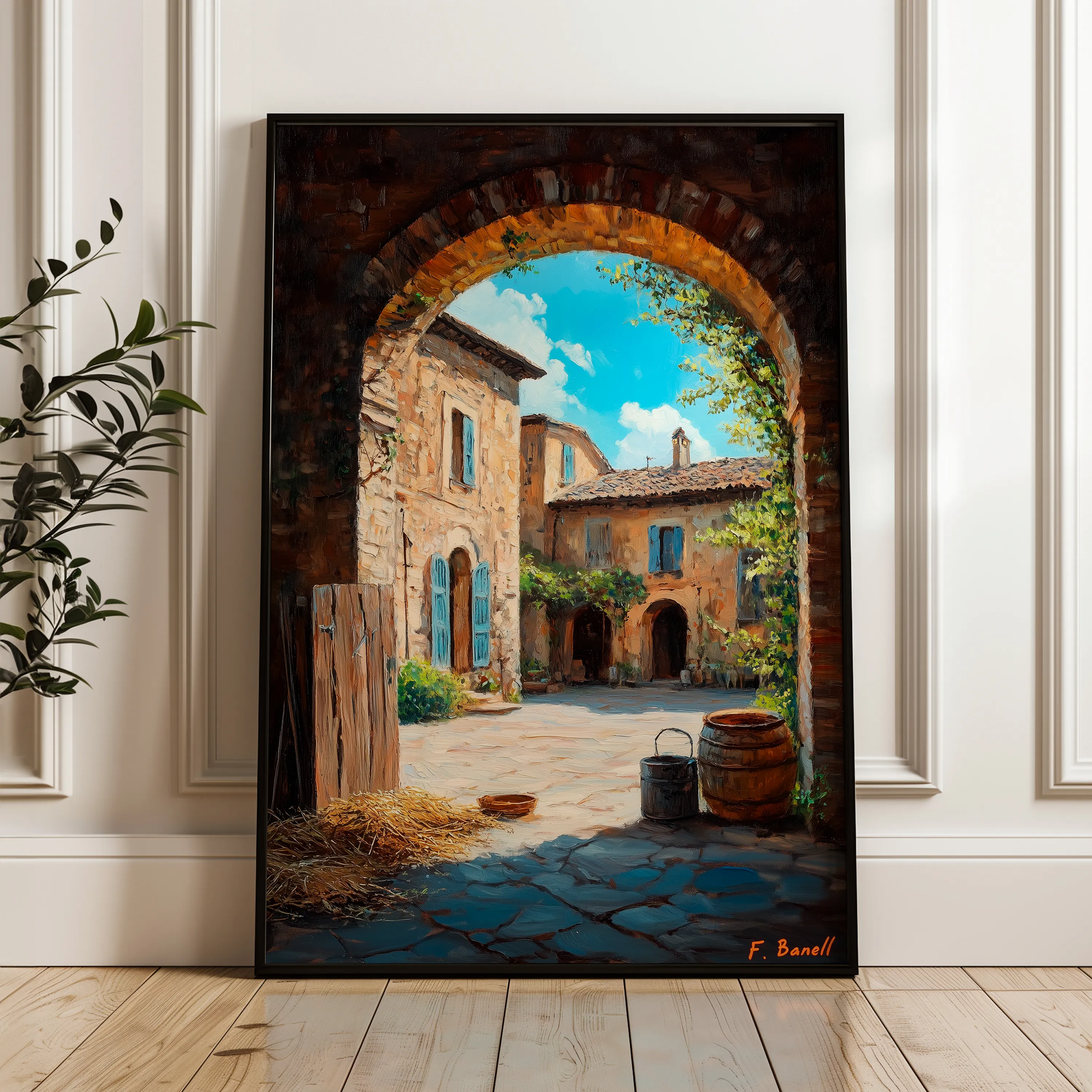 Landscape 460 Canvas Art 18" x 24" / 45 x 60 cm / Black