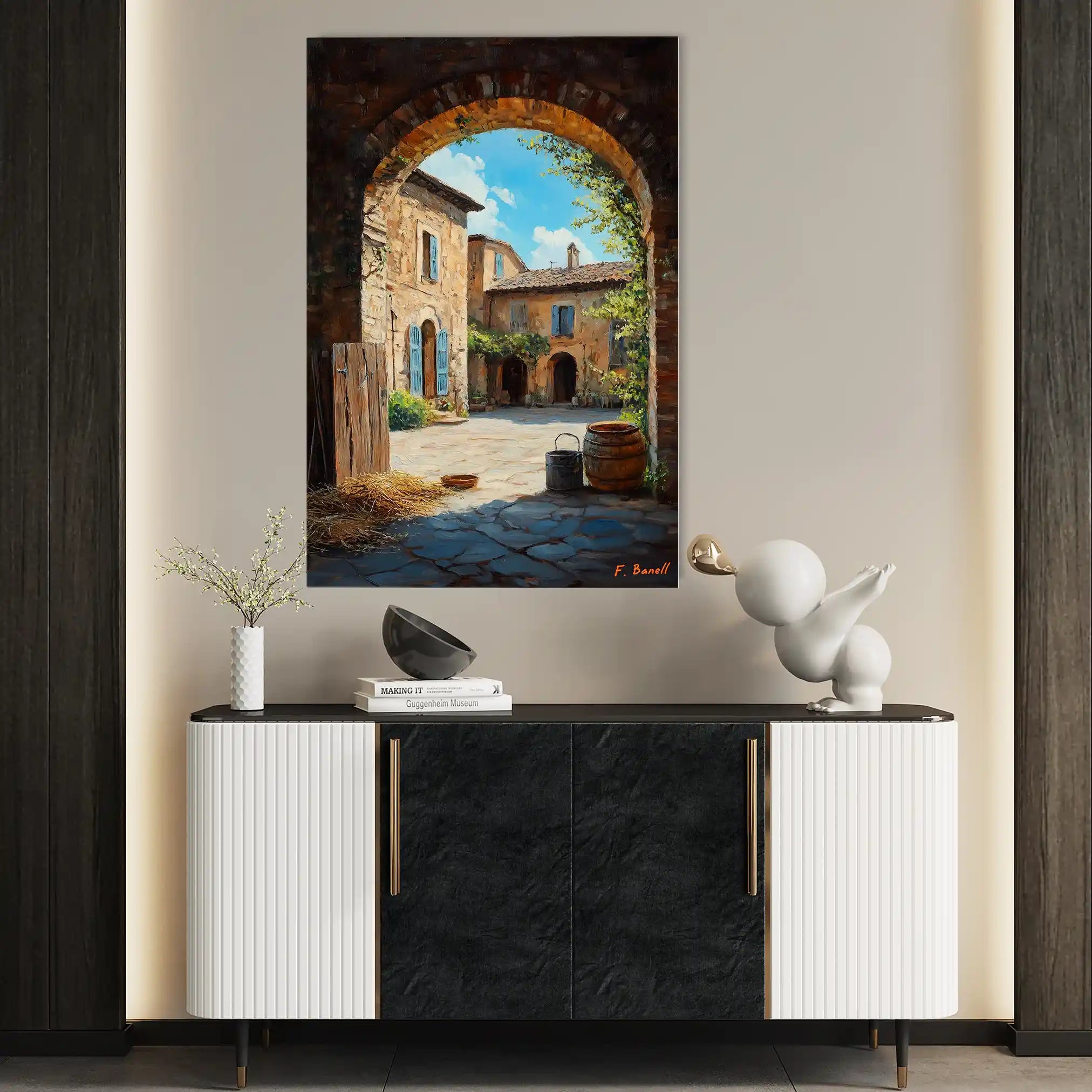 Landscape 460 Canvas Art 60 x 40 cm / Black